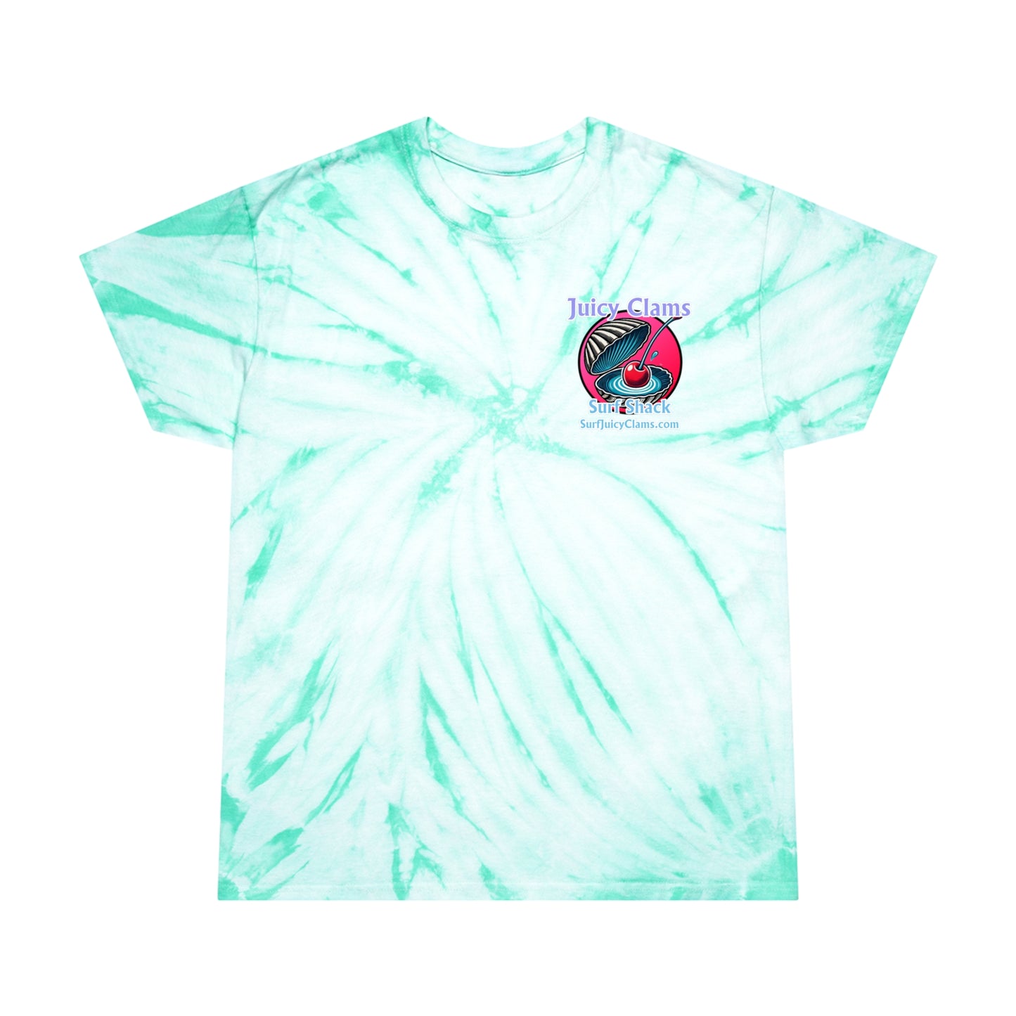 Juicy Clams Unisex Logo Cyclone Tie-Dye T-Shirt (A008)