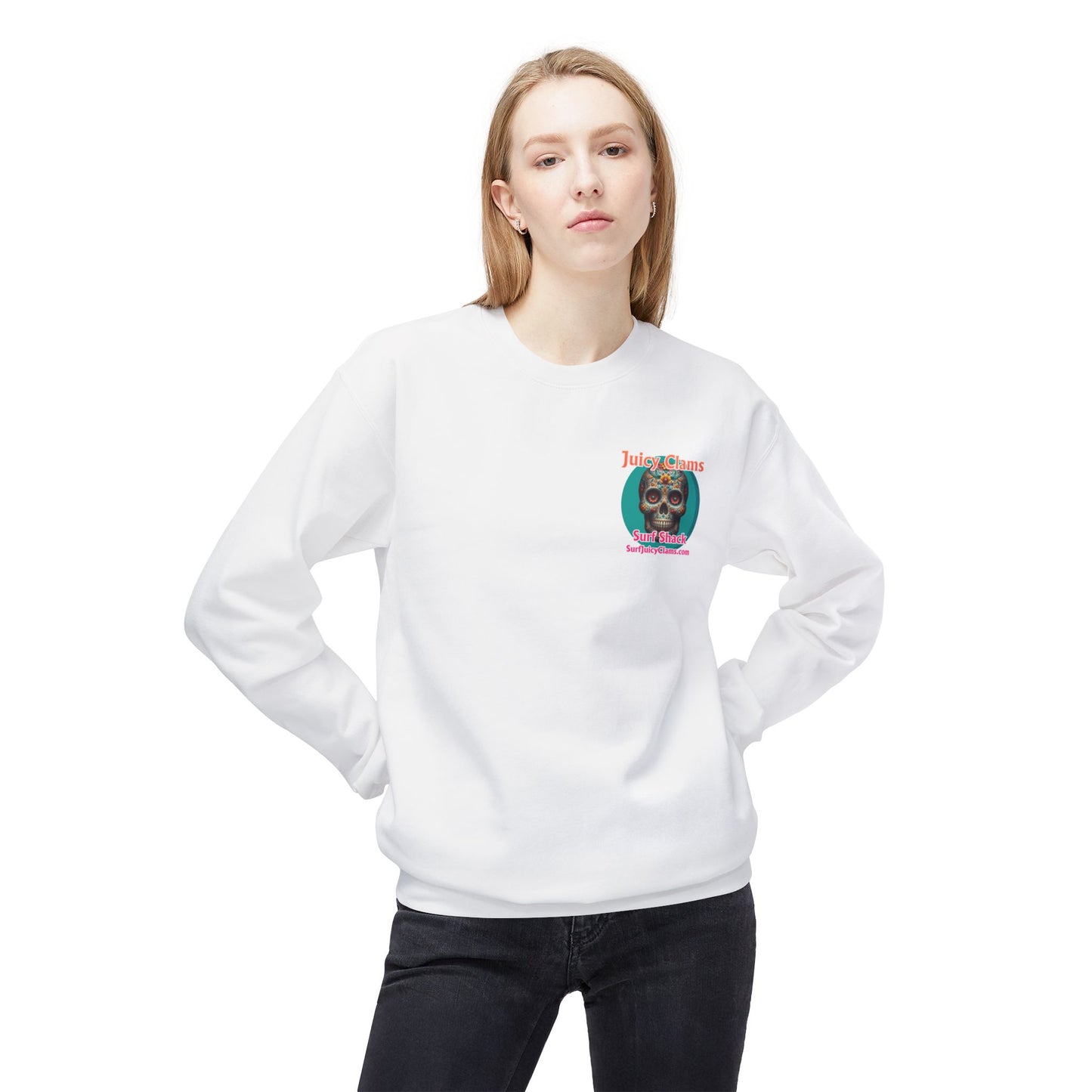 Juicy Clams Unisex Midweight Fleece Crewneck Sweatshirt (L022)