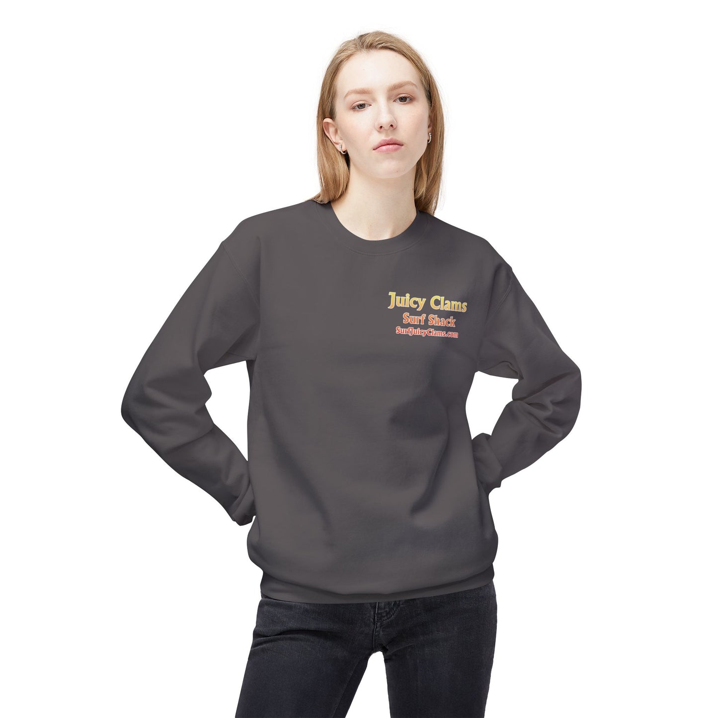 Juicy Clams Unisex Midweight Fleece Crewneck Sweatshirt (D005)