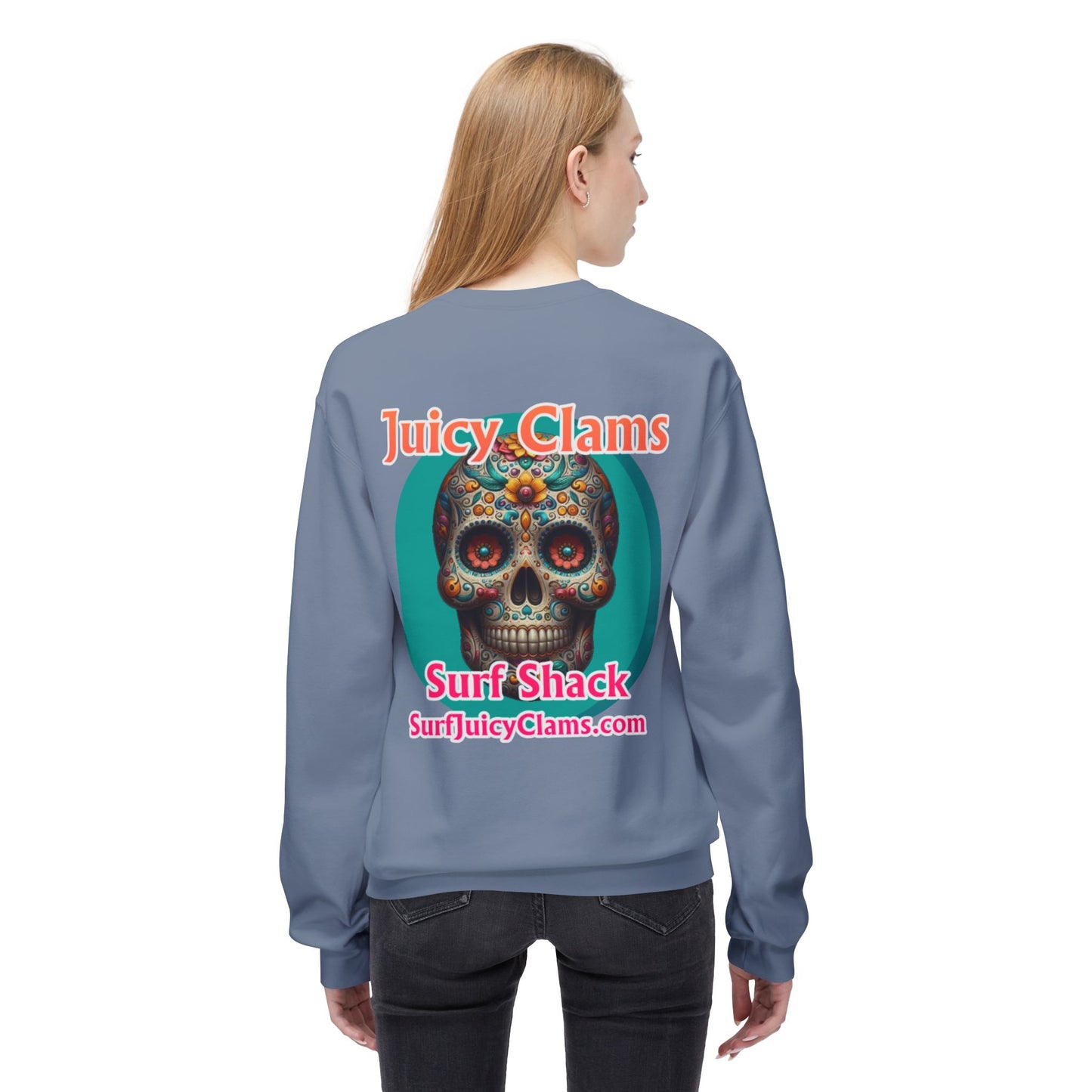 Juicy Clams Unisex Midweight Fleece Crewneck Sweatshirt (L022)