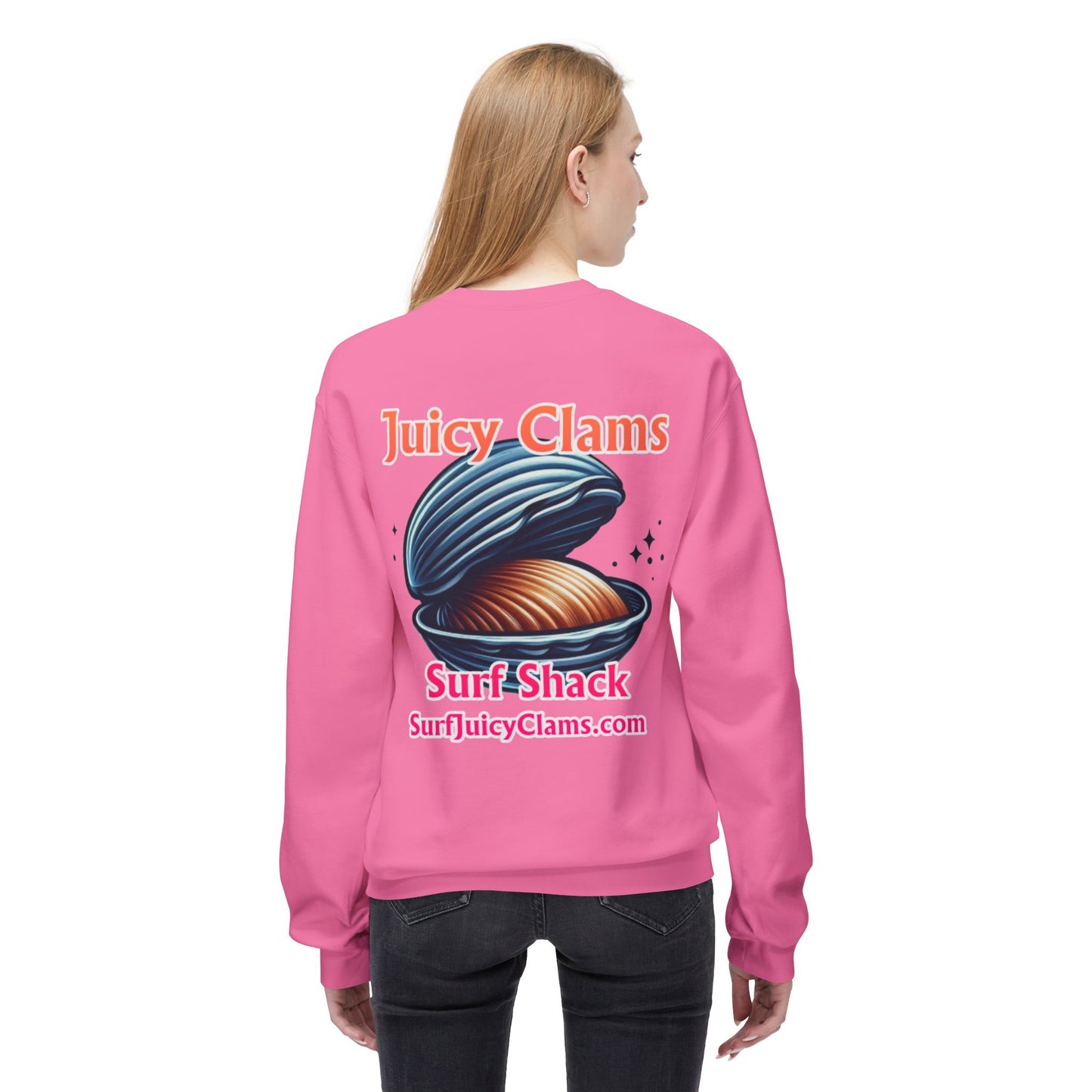 Juicy Clams Unisex Midweight Fleece Crewneck Sweatshirt (L029)