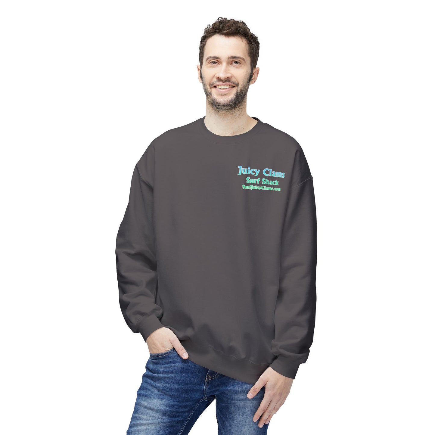 Juicy Clams Unisex Midweight Fleece Crewneck Sweatshirt (V040)