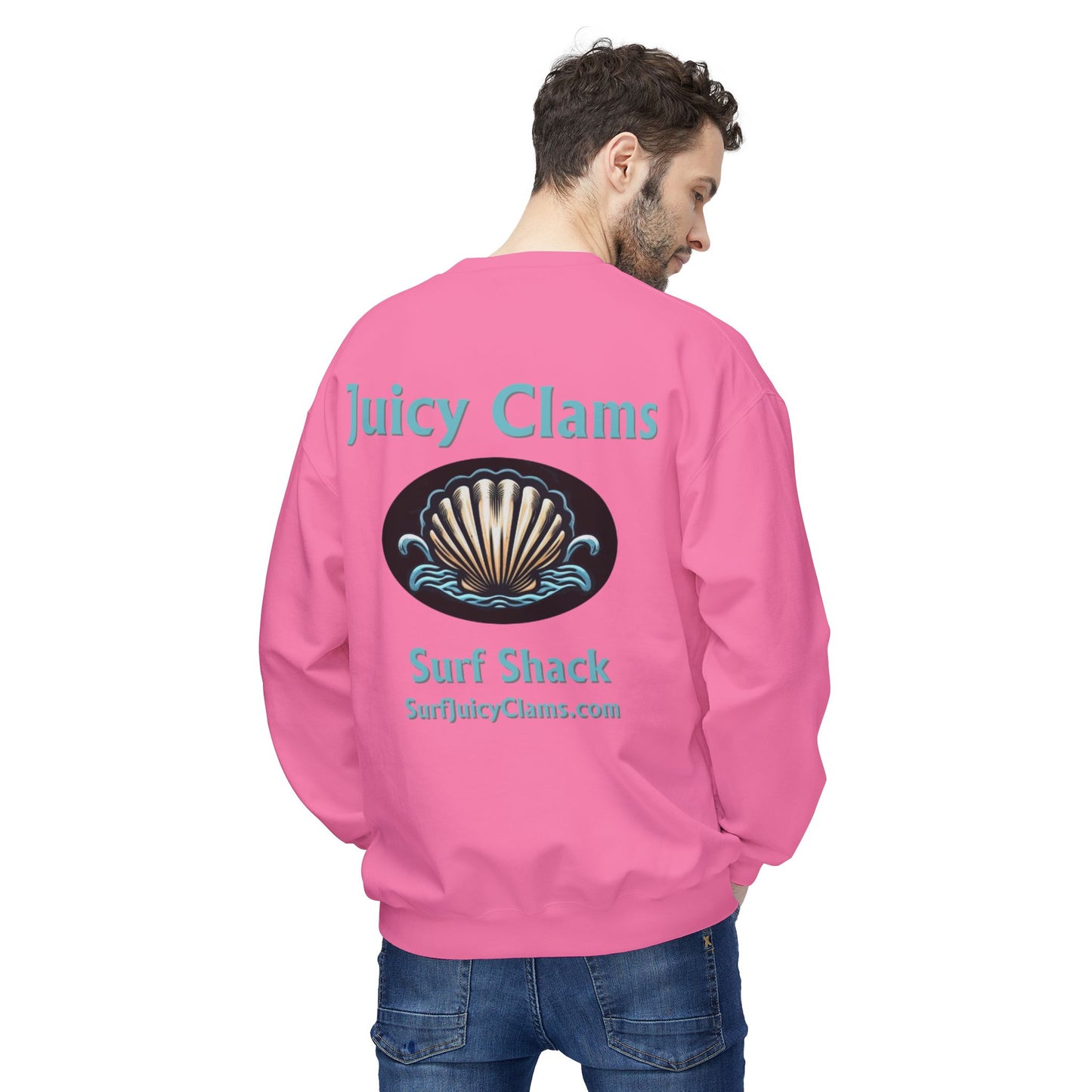 Juicy Clams Unisex Midweight Fleece Crewneck Sweatshirt (L003)