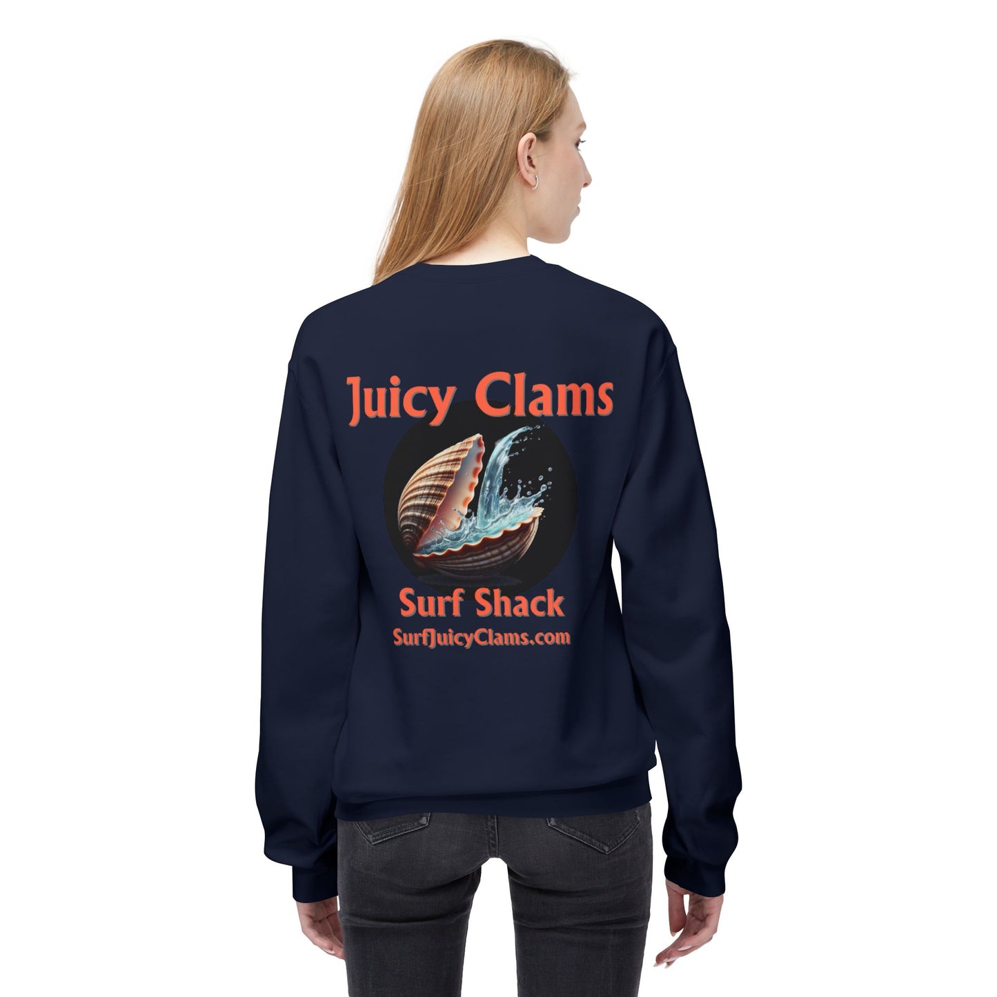 Juicy Clams Unisex Midweight Fleece Crewneck Sweatshirt (L007)