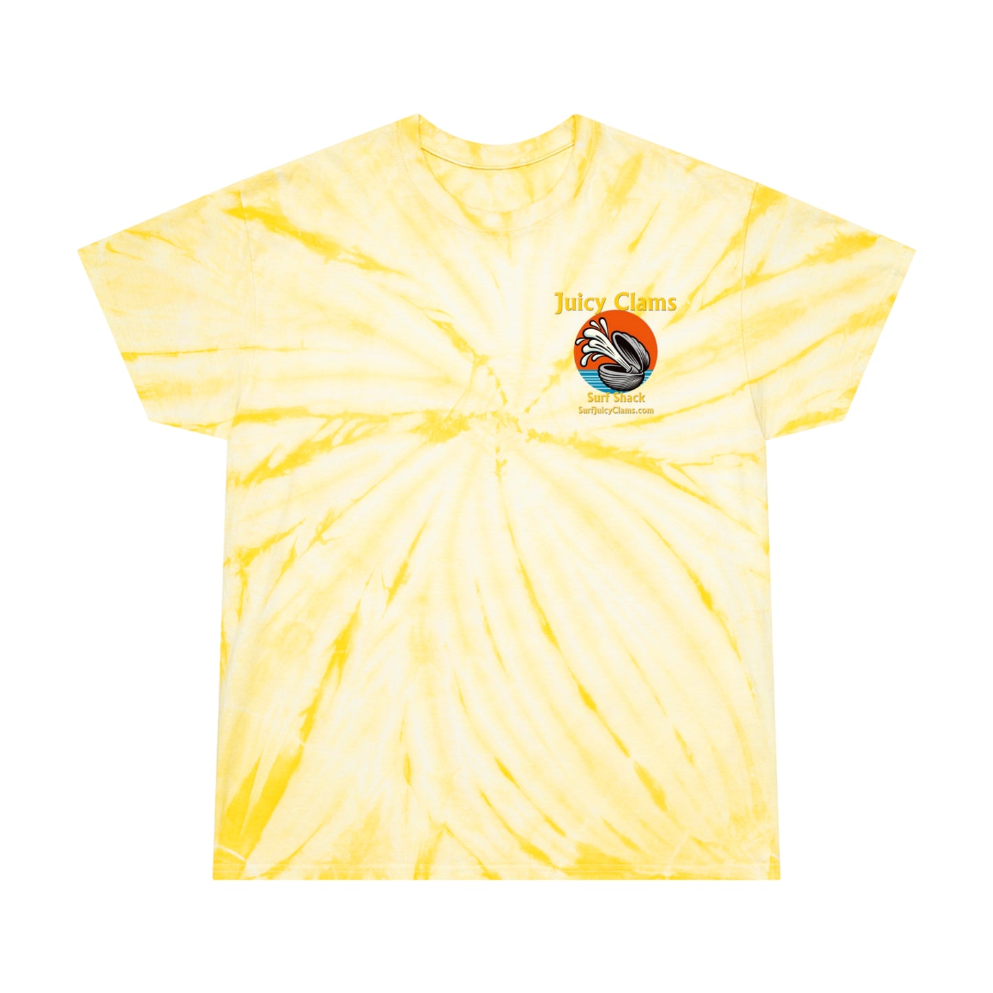 Juicy Clams Unisex Logo Cyclone Tie-Dye T-Shirt (A005)