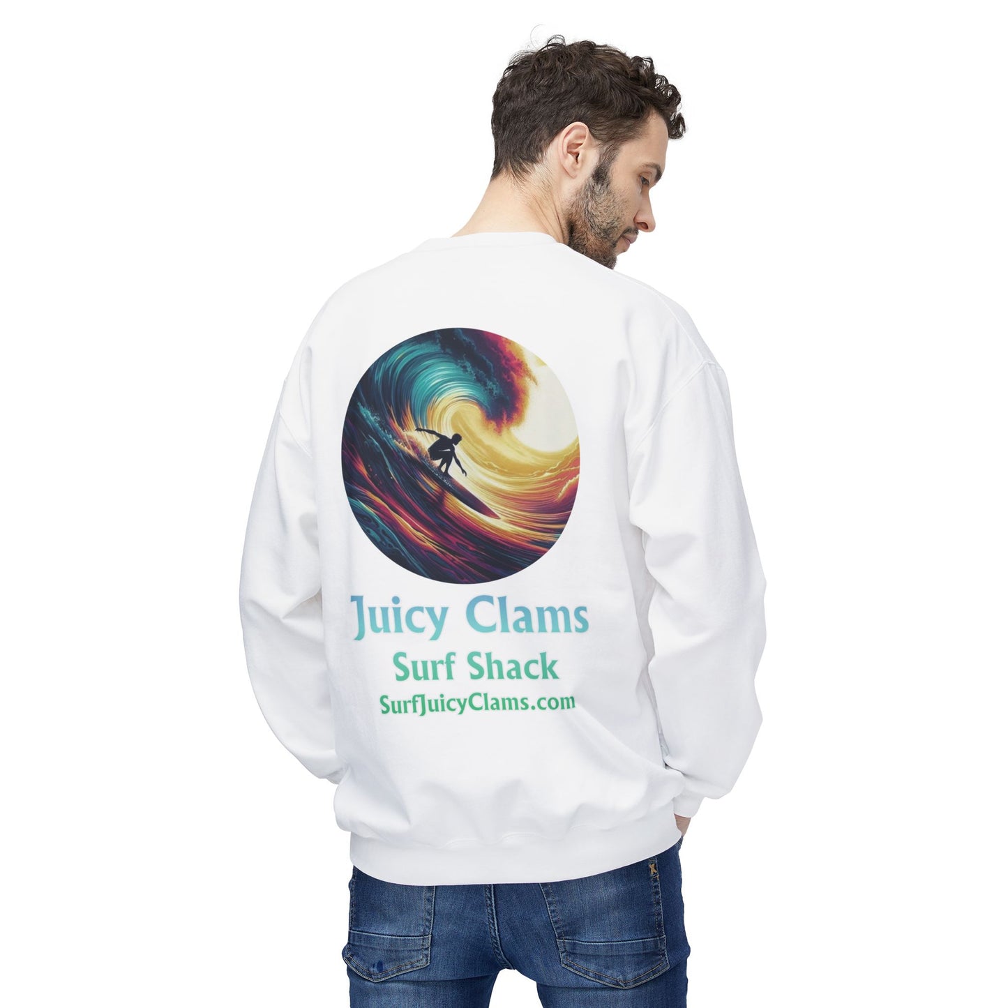 Juicy Clams Unisex Midweight Fleece Crewneck Sweatshirt (V040)