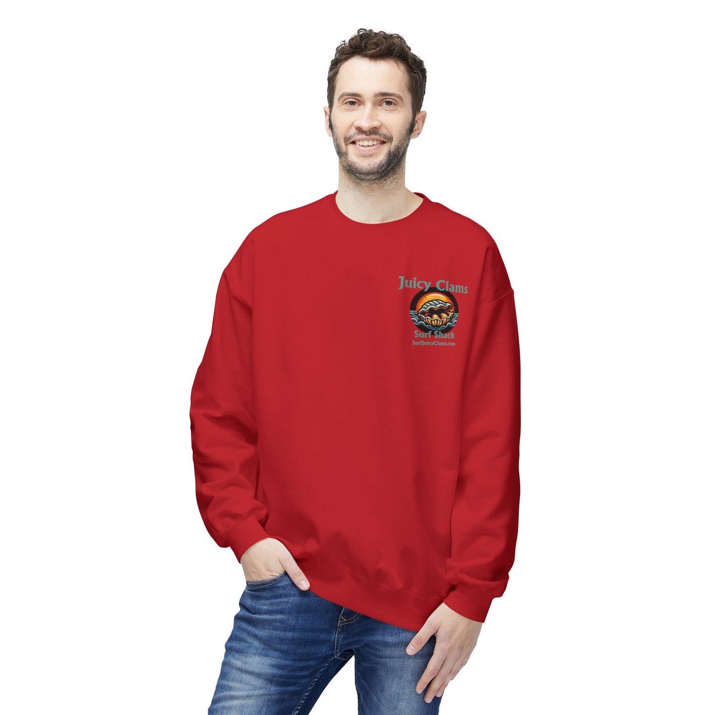 Juicy Clams Unisex Midweight Fleece Crewneck Sweatshirt (L002)