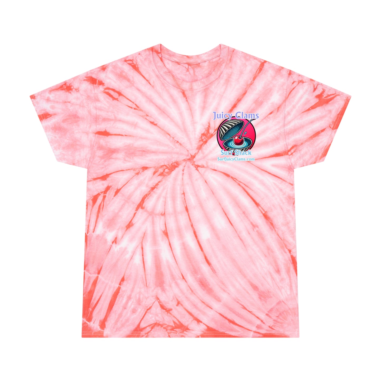 Juicy Clams Unisex Logo Cyclone Tie-Dye T-Shirt (A008)