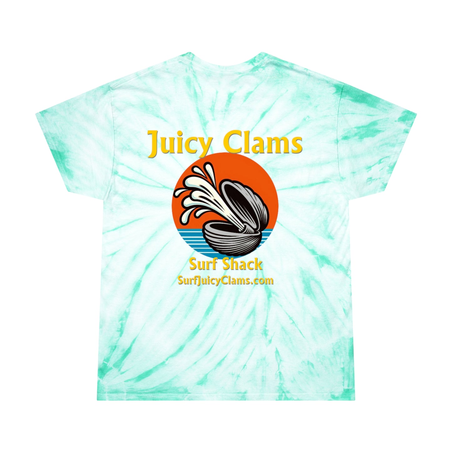 Juicy Clams Unisex Logo Cyclone Tie-Dye T-Shirt (A005)