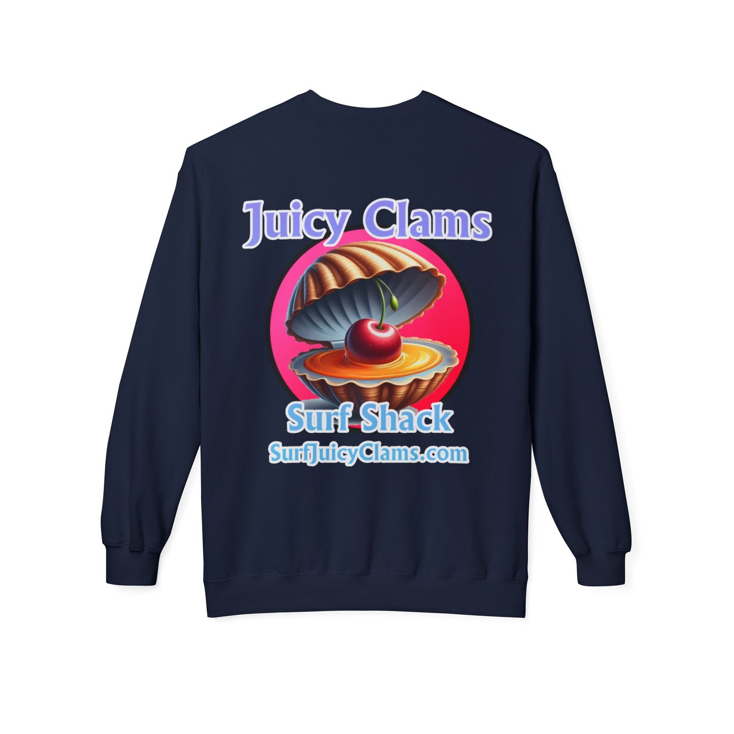 Juicy Clams Unisex Midweight Fleece Crewneck Sweatshirt (L021)