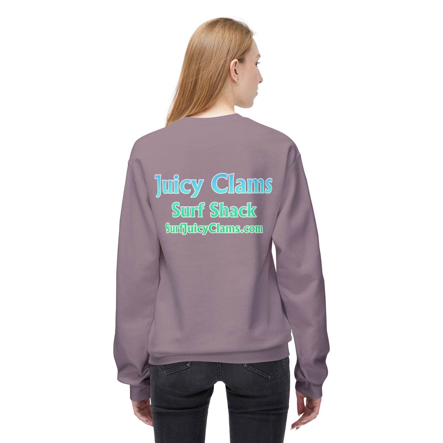 Juicy Clams Unisex Midweight Fleece Crewneck Sweatshirt (P205)