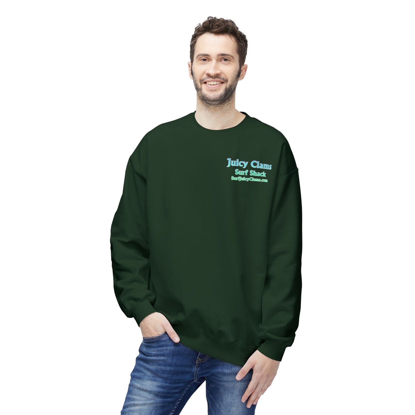 Juicy Clams Unisex Midweight Fleece Crewneck Sweatshirt (P205)