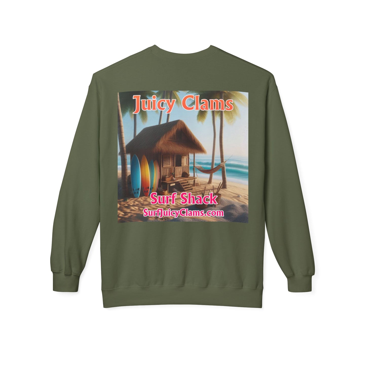 Juicy Clams Unisex Midweight Fleece Crewneck Sweatshirt (S004)