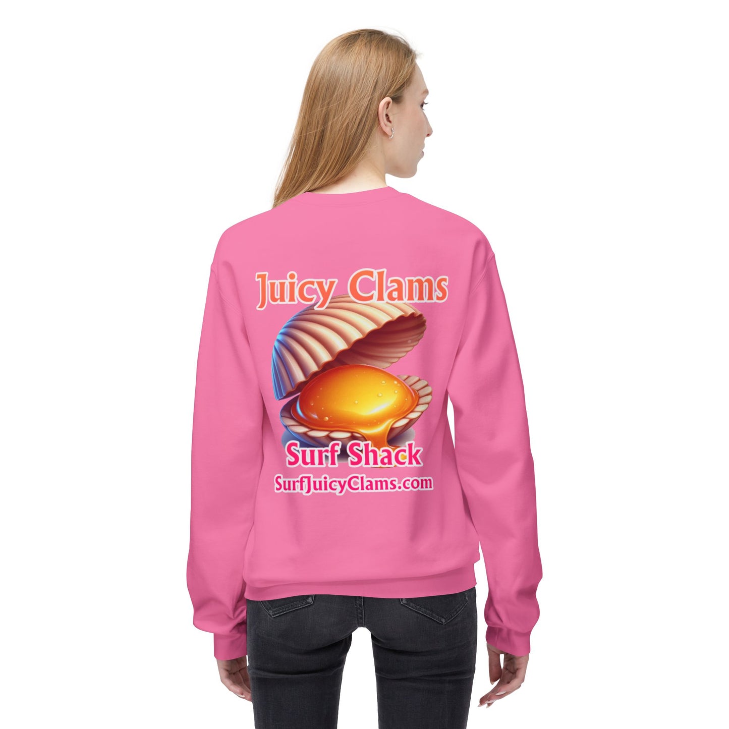 Juicy Clams Unisex Midweight Fleece Crewneck Sweatshirt (L025)