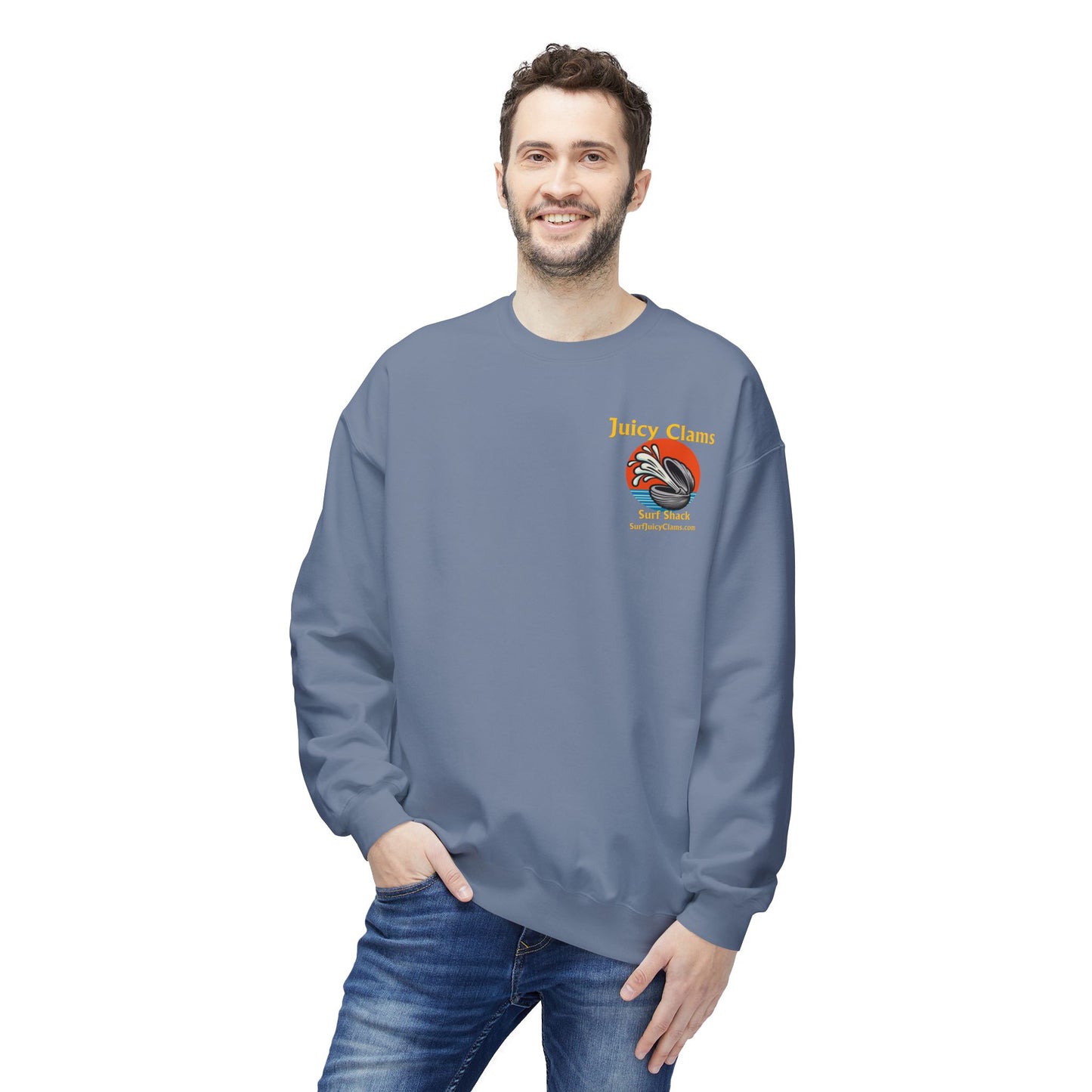 Juicy Clams Unisex Midweight Fleece Crewneck Sweatshirt (L005)