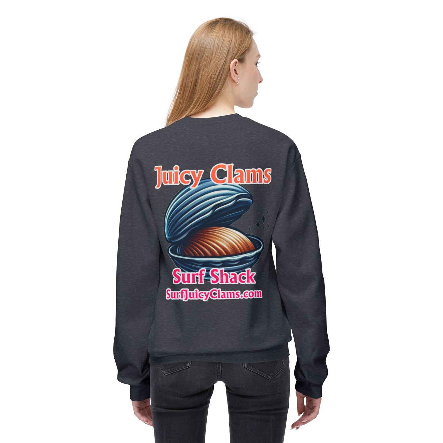 Juicy Clams Unisex Midweight Fleece Crewneck Sweatshirt (L029)