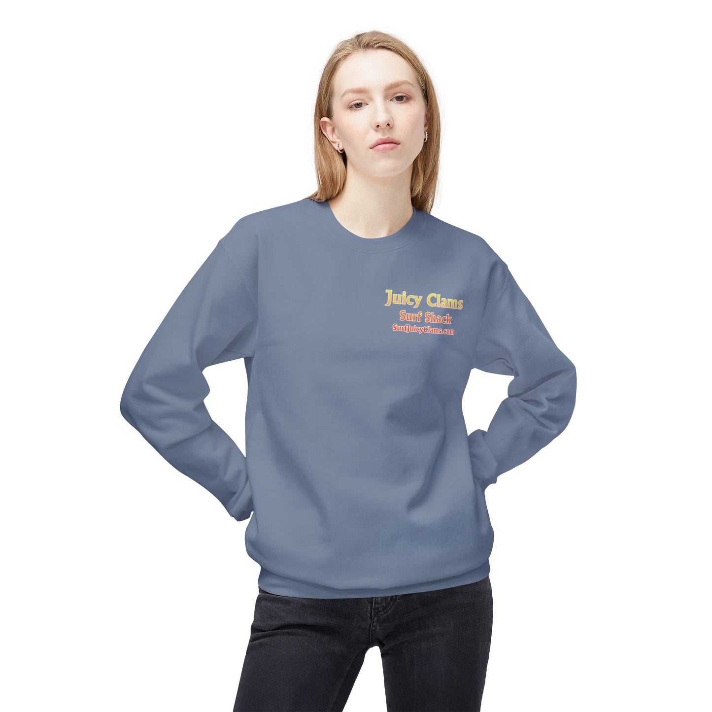 Juicy Clams Unisex Midweight Fleece Crewneck Sweatshirt (D013)