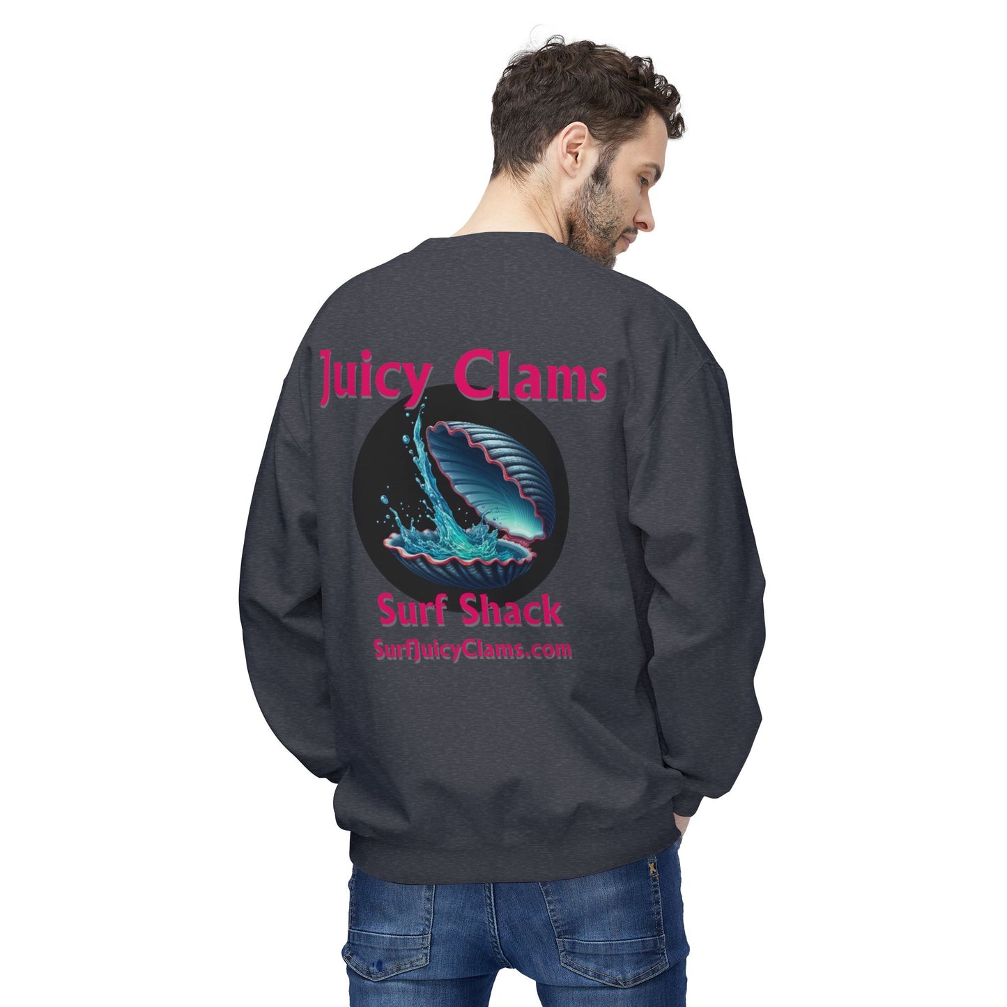 Juicy Clams Unisex Midweight Fleece Crewneck Sweatshirt (L010)