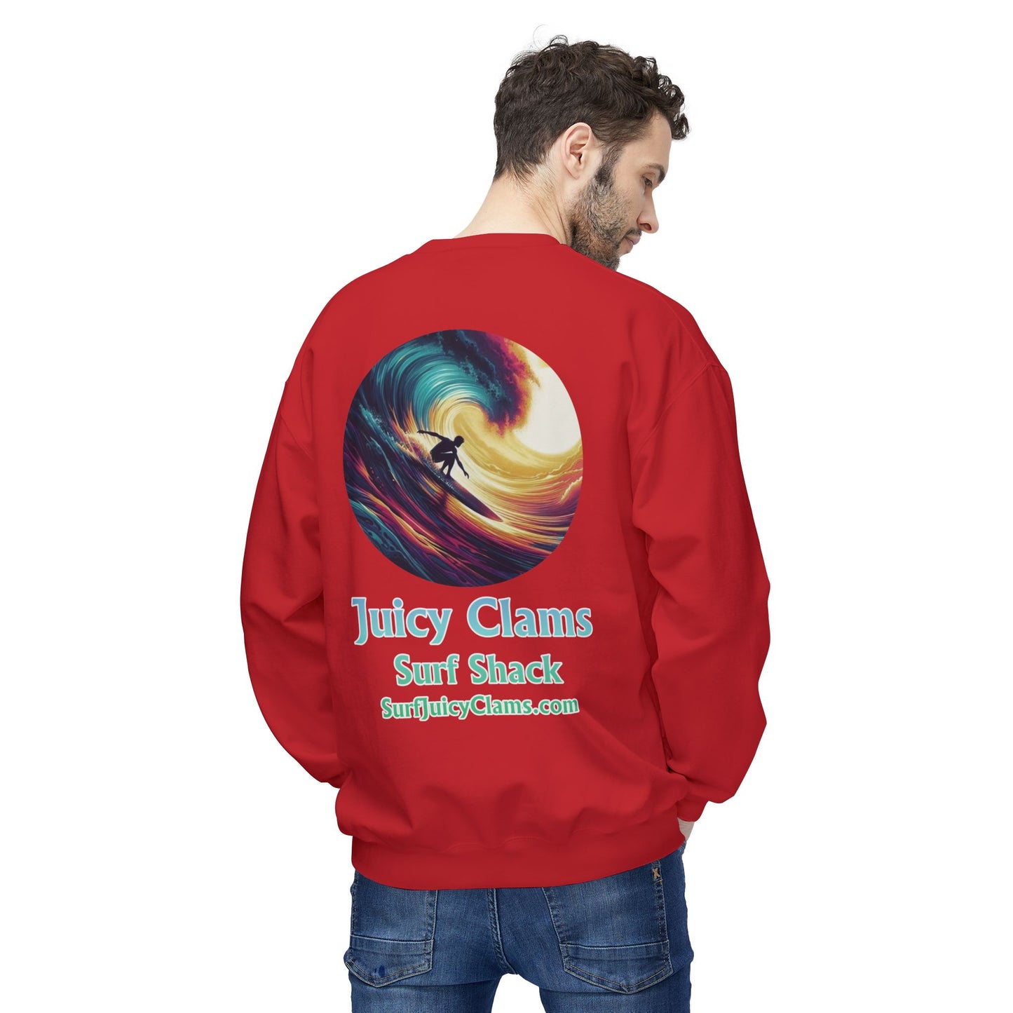 Juicy Clams Unisex Midweight Fleece Crewneck Sweatshirt (V040)