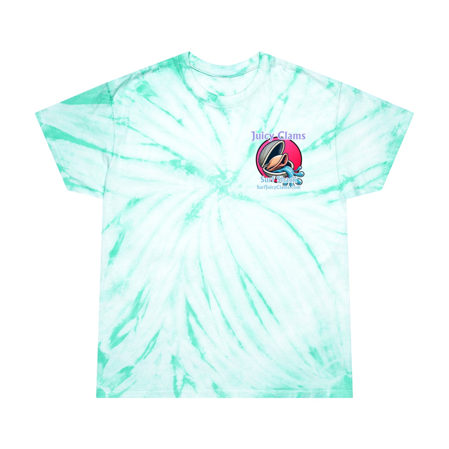Juicy Clams Unisex Logo Cyclone Tie-Dye T-Shirt (A007)