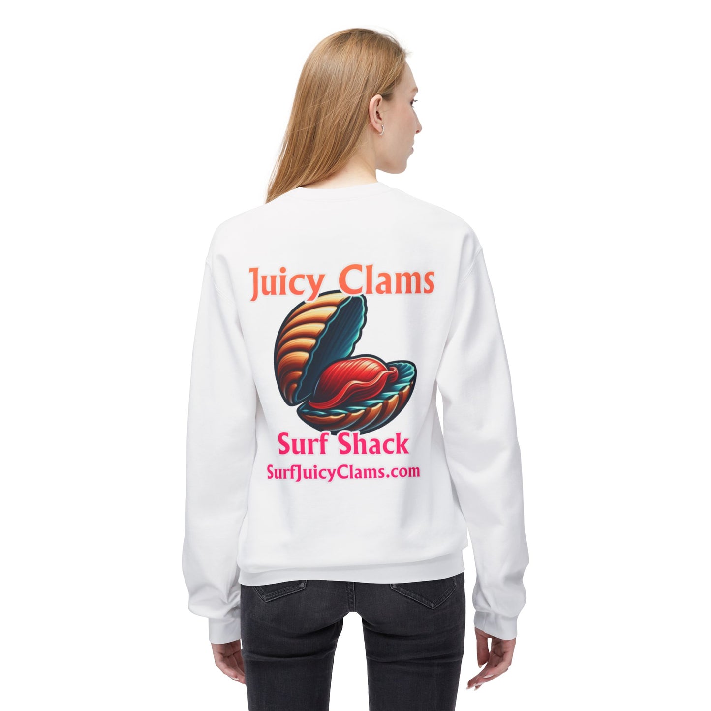 Juicy Clams Unisex Midweight Fleece Crewneck Sweatshirt (L024)