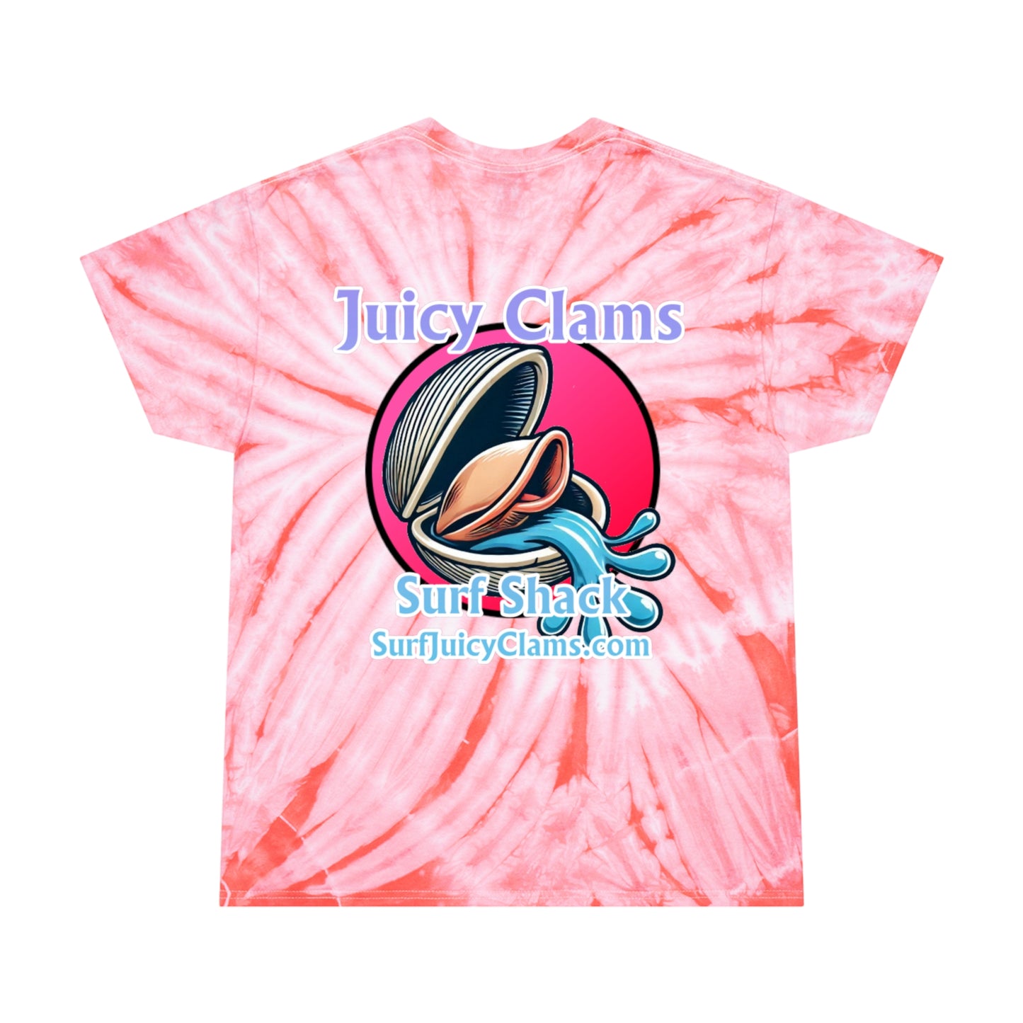 Juicy Clams Unisex Logo Cyclone Tie-Dye T-Shirt (A007)