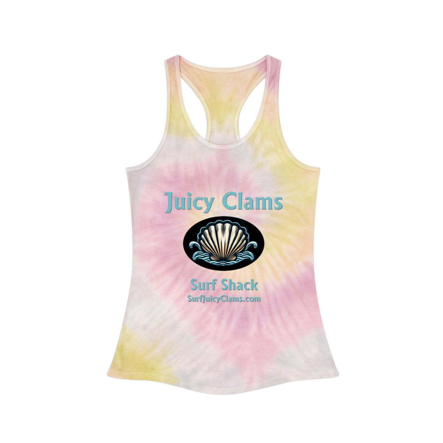 Juicy Clams Tie Dye Racerback Tank Top (L003)