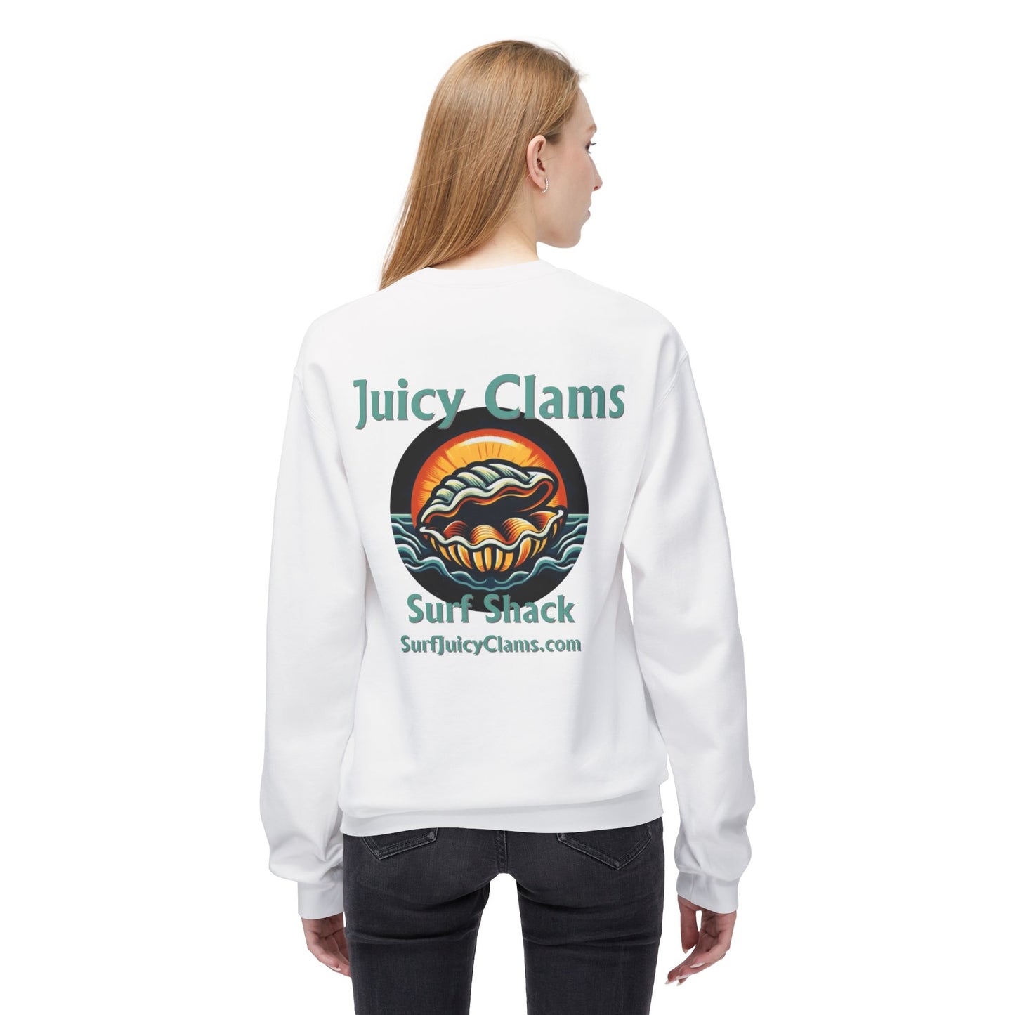 Juicy Clams Unisex Midweight Fleece Crewneck Sweatshirt (L002)