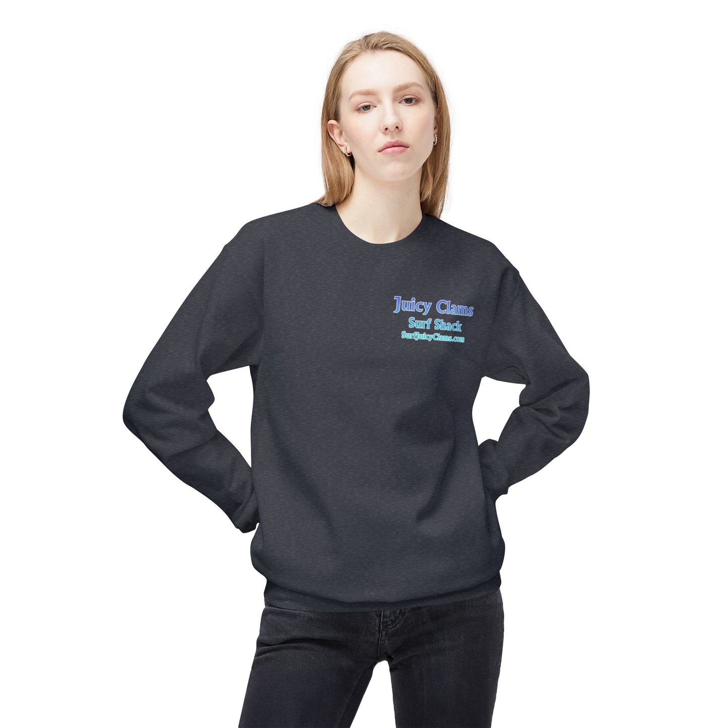 Juicy Clams Unisex Midweight Fleece Crewneck Sweatshirt (D004)