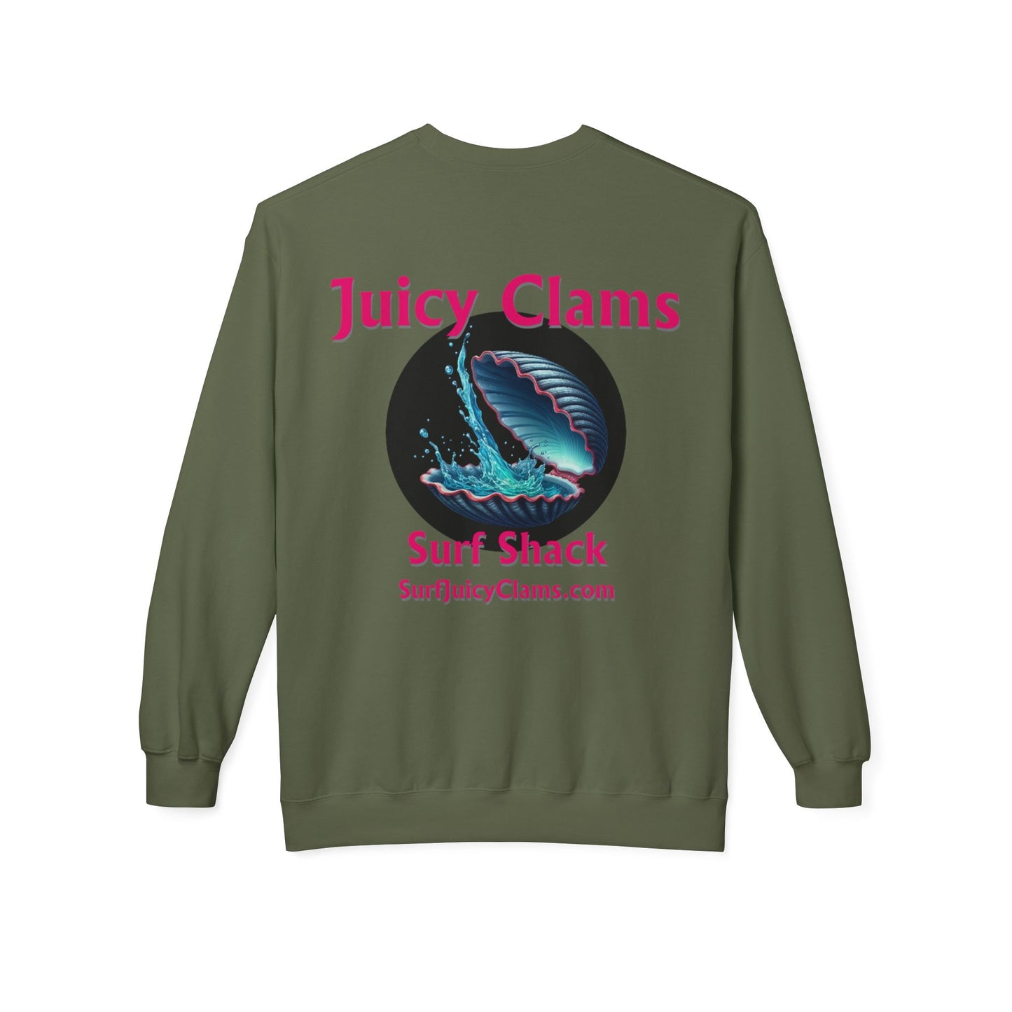 Juicy Clams Unisex Midweight Fleece Crewneck Sweatshirt (L010)