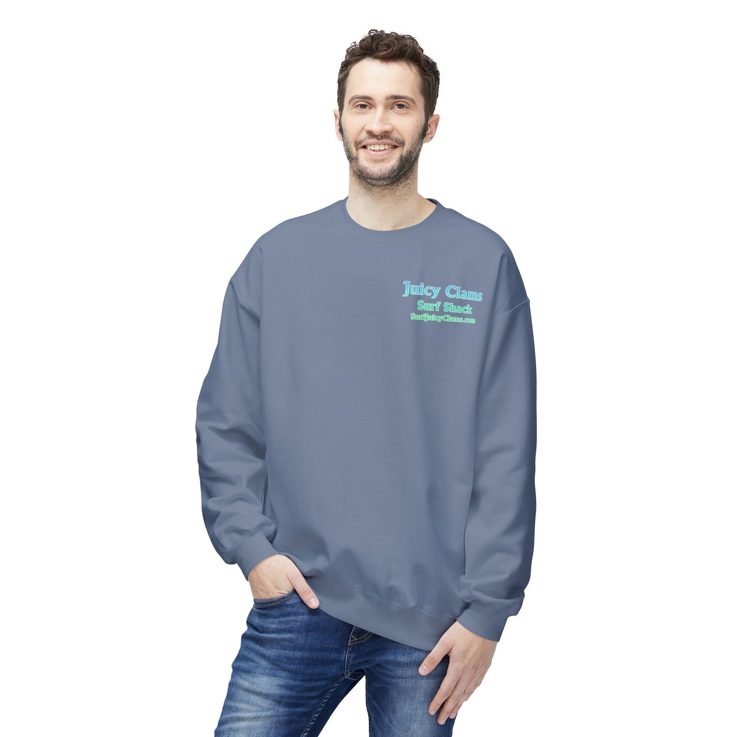 Juicy Clams Unisex Midweight Fleece Crewneck Sweatshirt (V040)