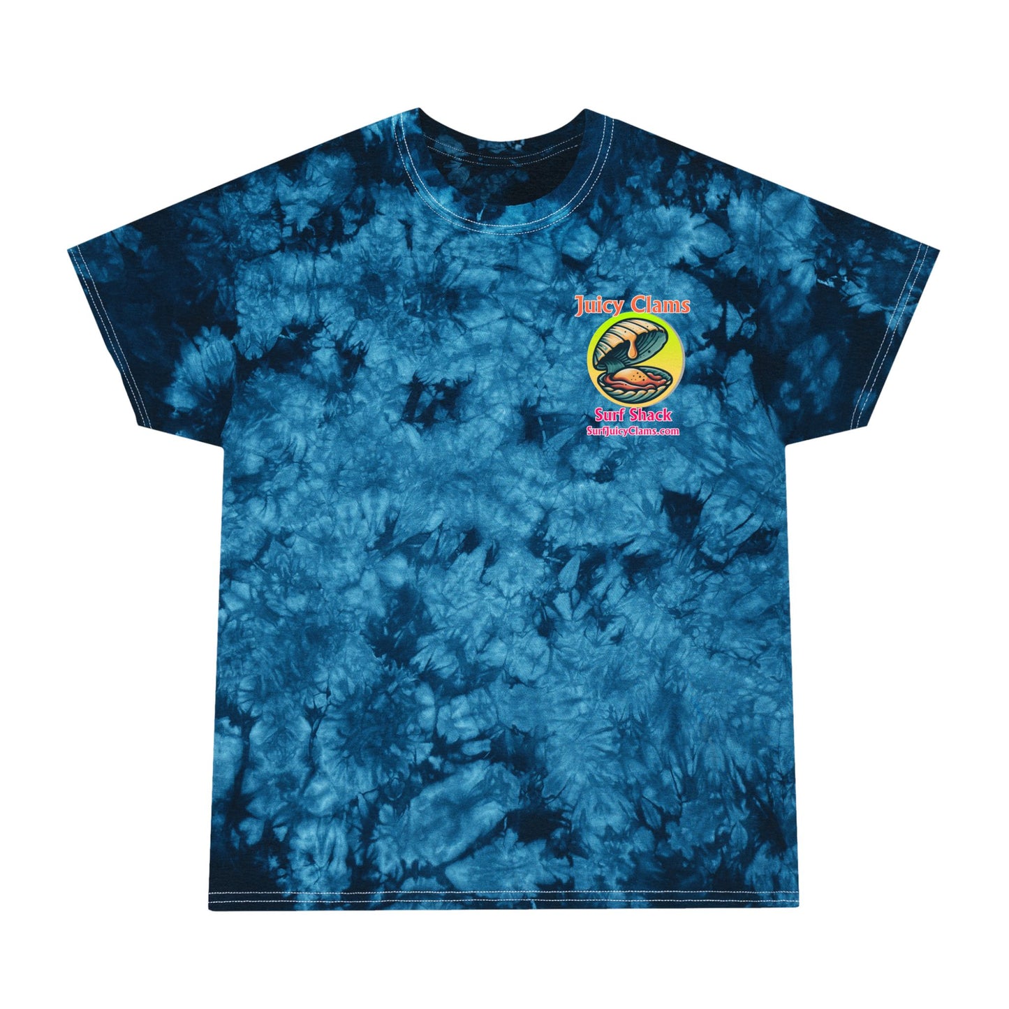 Juicy Clams Unisex Logo Crystal Tie-Dye T-Shirt (A010)