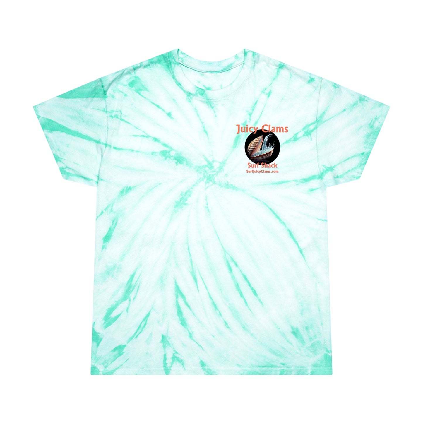 Juicy Clams Unisex Logo Cyclone Tie-Dye T-Shirt (A011)