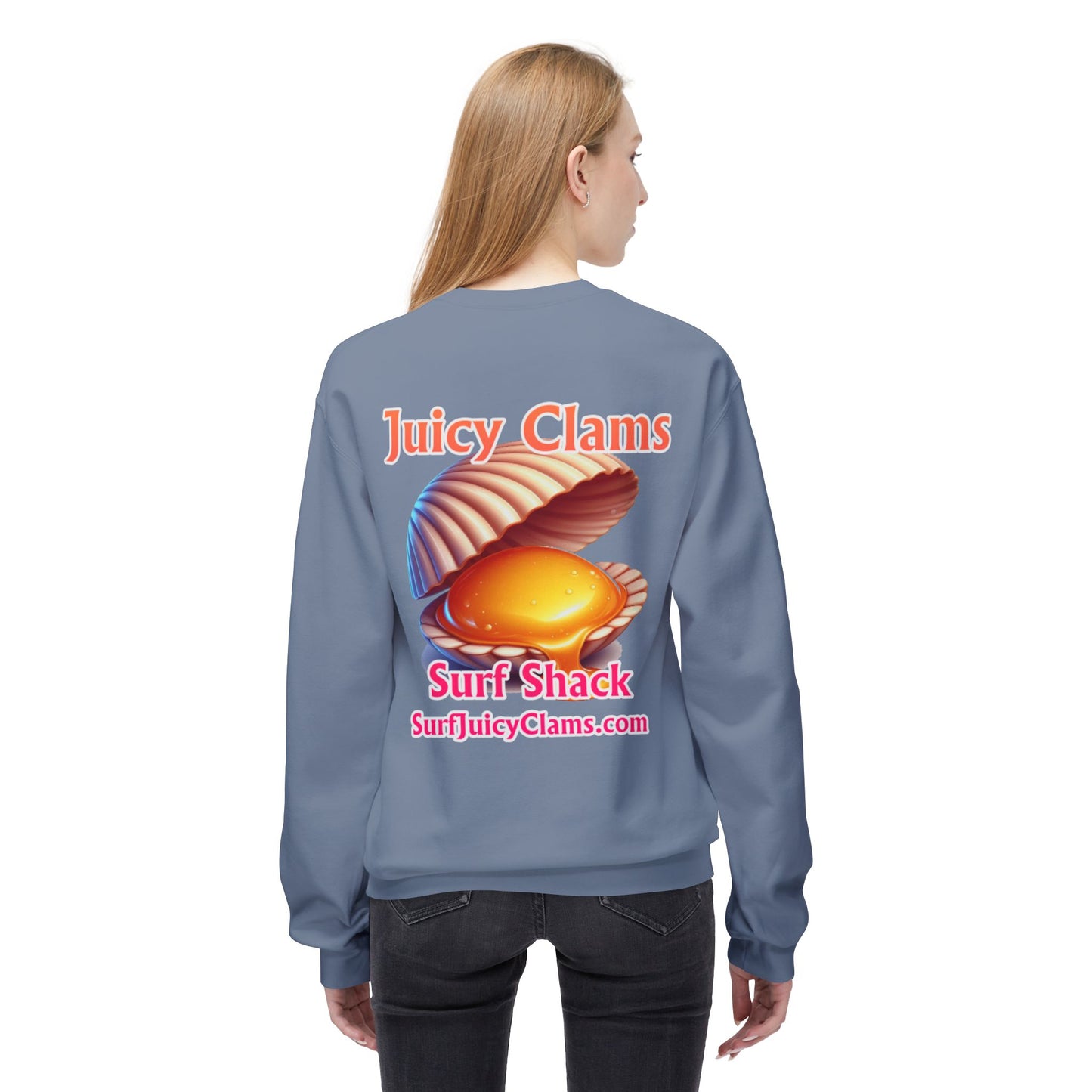 Juicy Clams Unisex Midweight Fleece Crewneck Sweatshirt (L025)