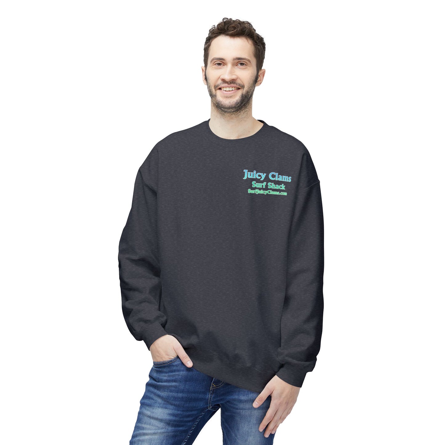 Juicy Clams Unisex Midweight Fleece Crewneck Sweatshirt (V040)