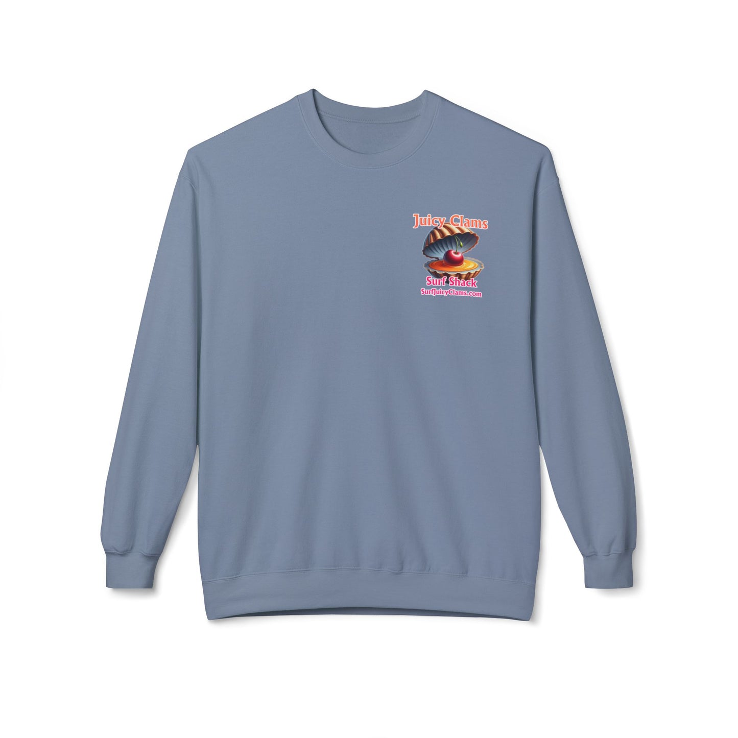 Juicy Clams Unisex Midweight Fleece Crewneck Sweatshirt (L021A)