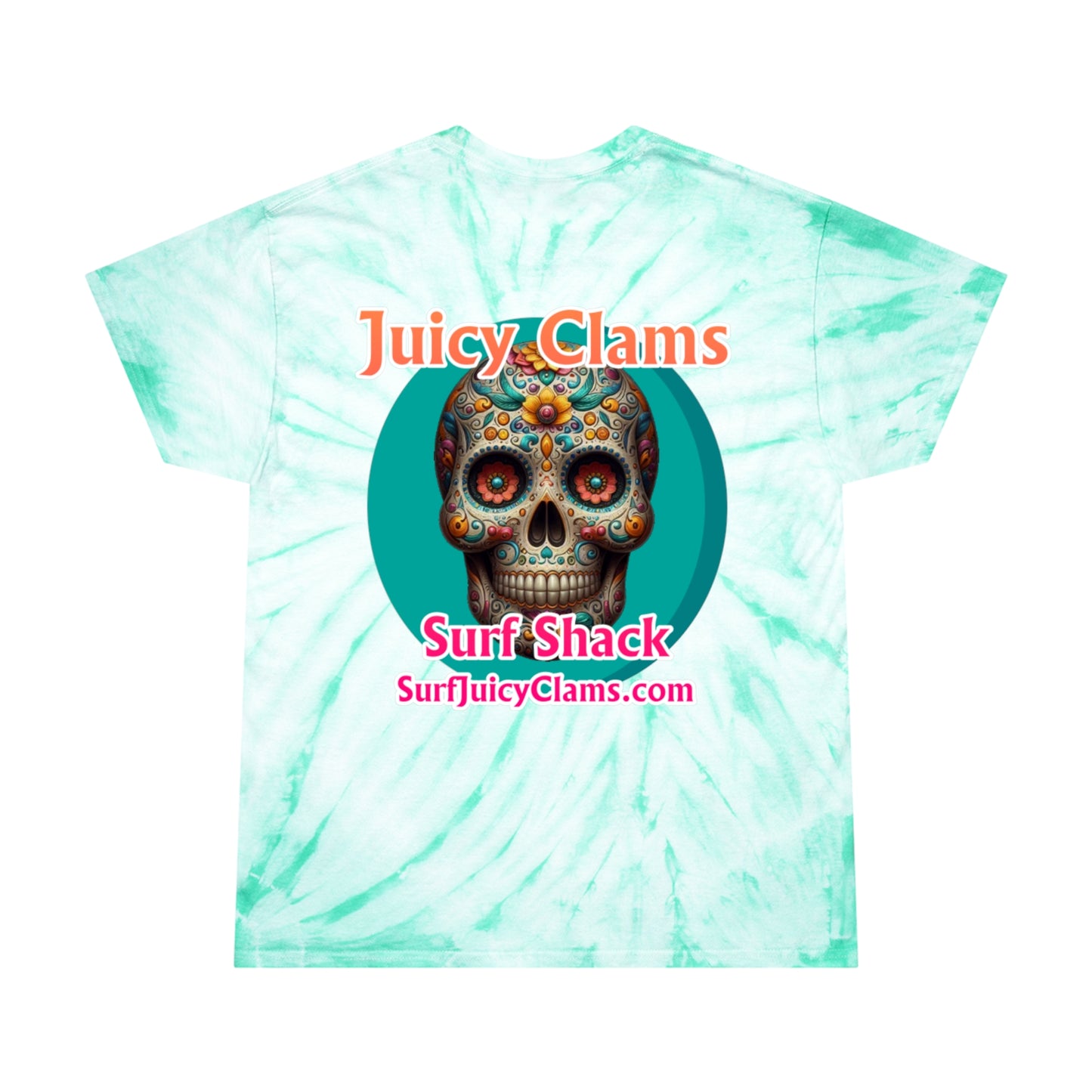 Juicy Clams Unisex Logo Cyclone Tie-Dye T-Shirt (A014)