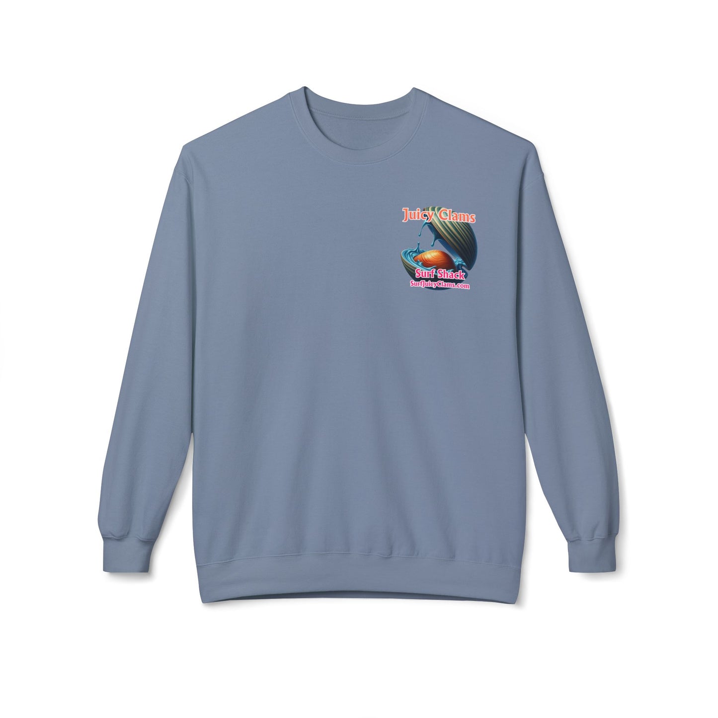 Juicy Clams Unisex Midweight Fleece Crewneck Sweatshirt (L028)