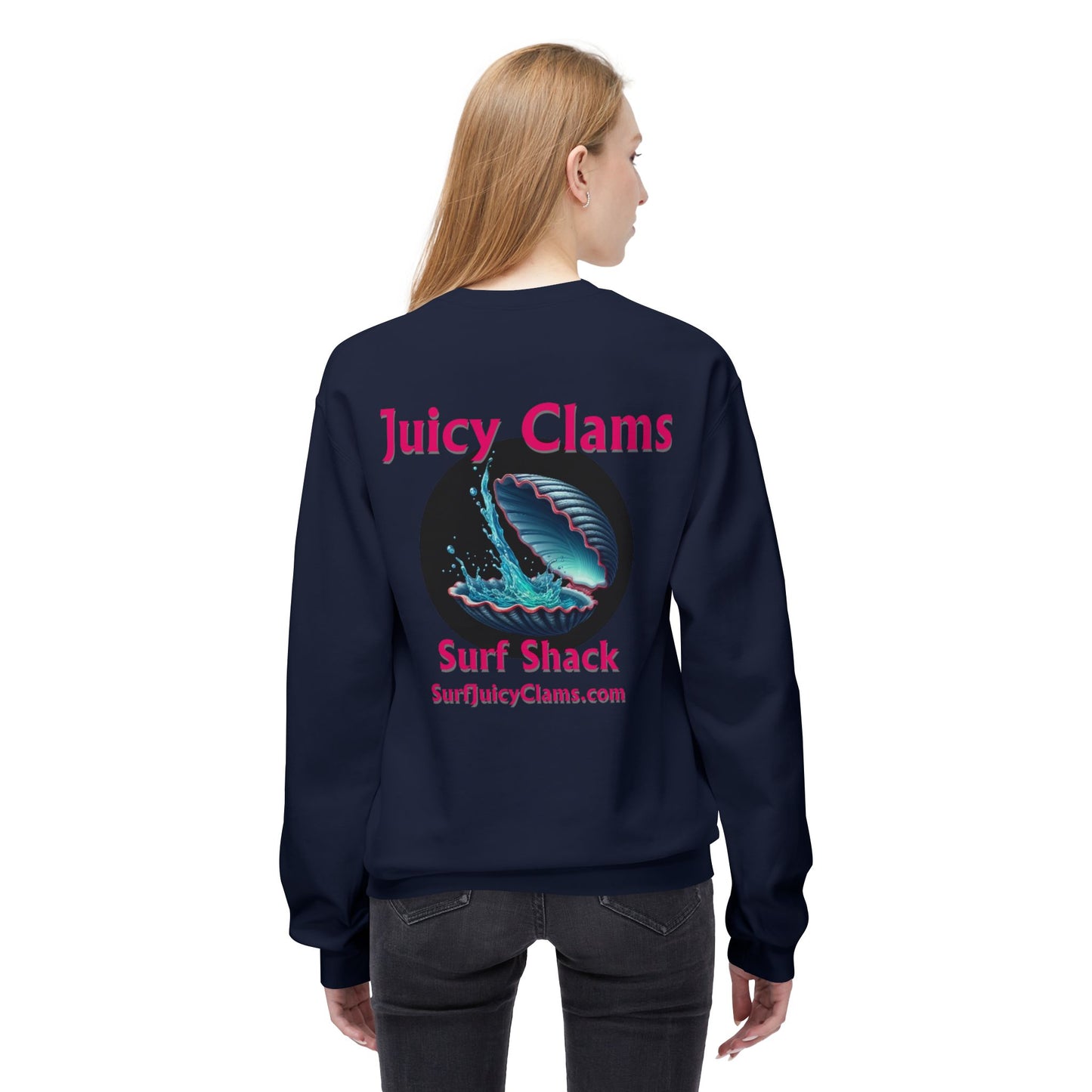 Juicy Clams Unisex Midweight Fleece Crewneck Sweatshirt (L010)