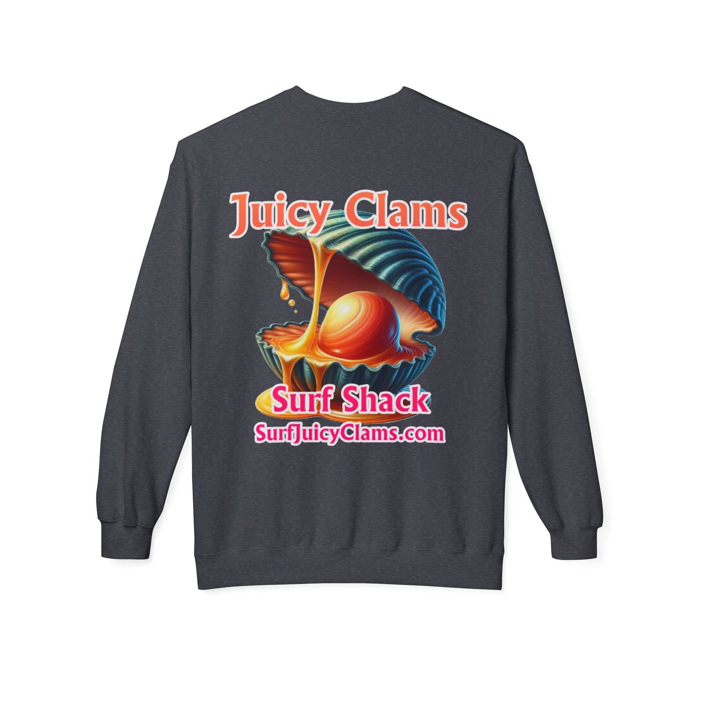 Juicy Clams Unisex Midweight Fleece Crewneck Sweatshirt (L027)