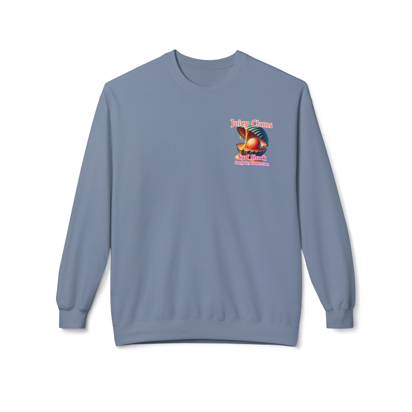 Juicy Clams Unisex Midweight Fleece Crewneck Sweatshirt (L027)