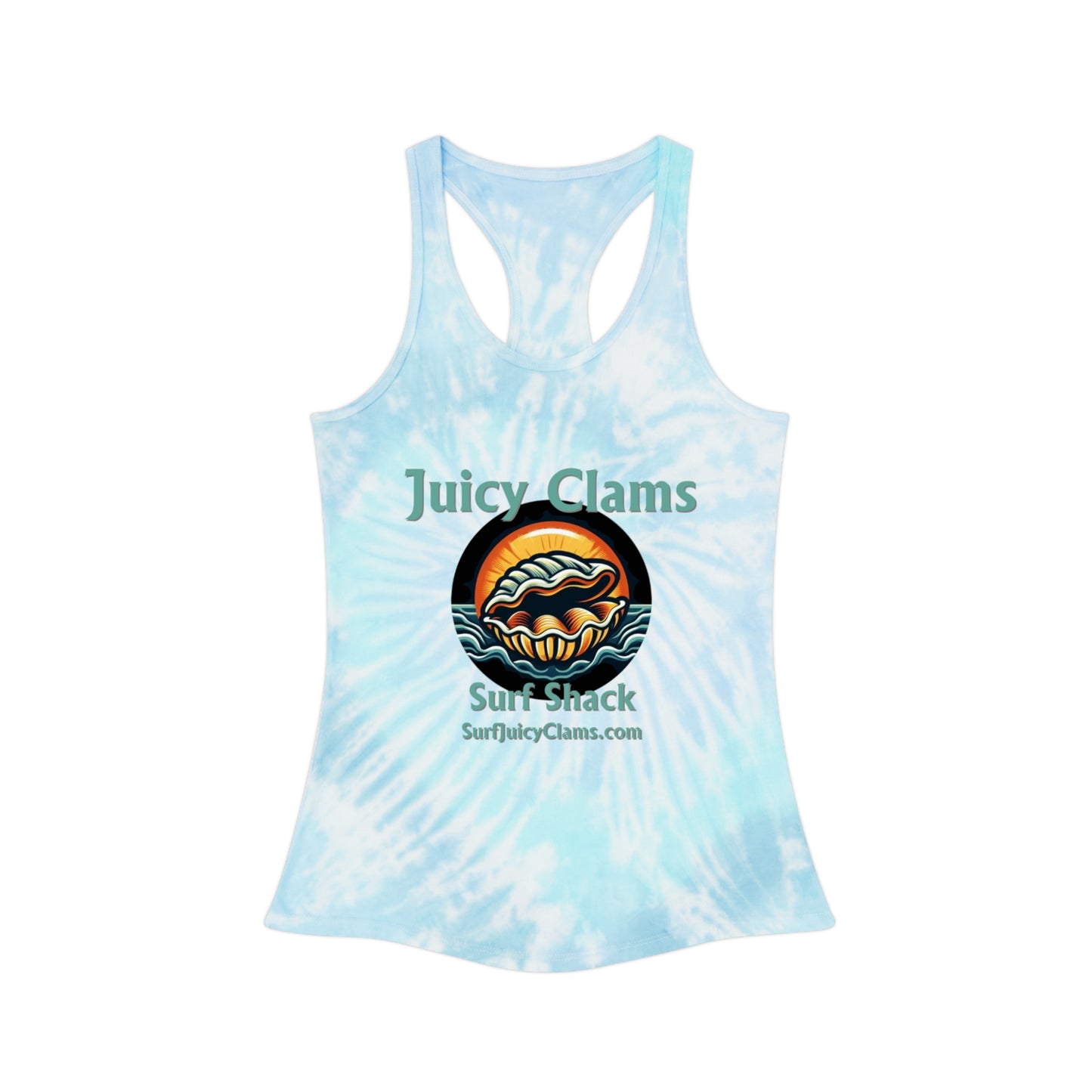 Juicy Clams Tie Dye Racerback Tank Top (L002)