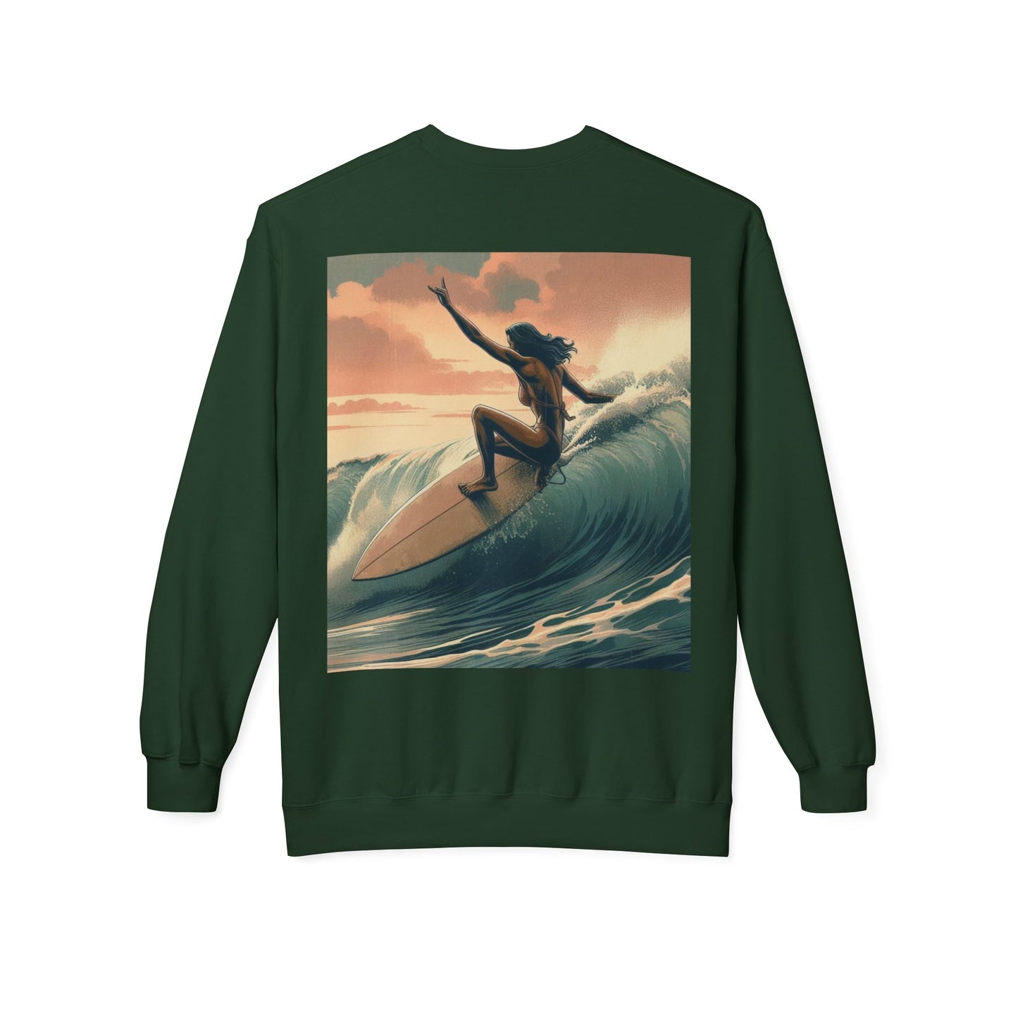 Juicy Clams Unisex Midweight Fleece Crewneck Sweatshirt (V046)