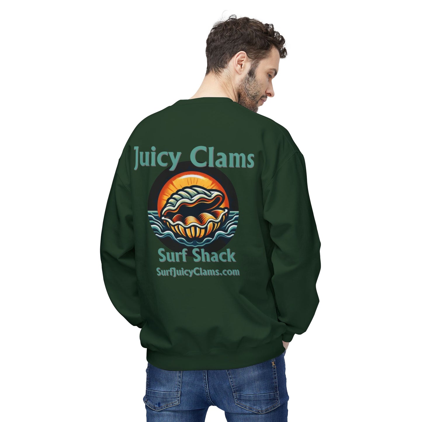 Juicy Clams Unisex Midweight Fleece Crewneck Sweatshirt (L002)