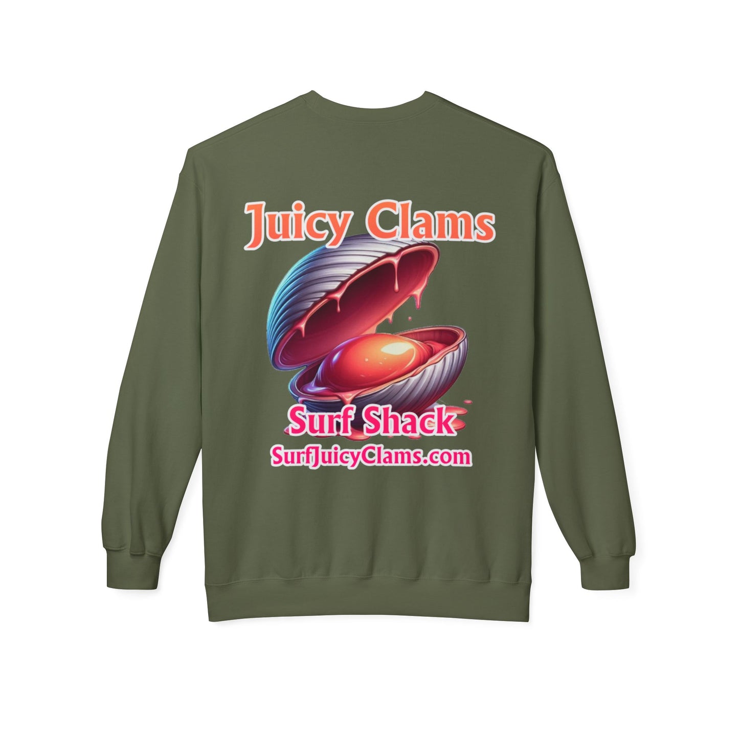 Juicy Clams Unisex Midweight Fleece Crewneck Sweatshirt (L023)