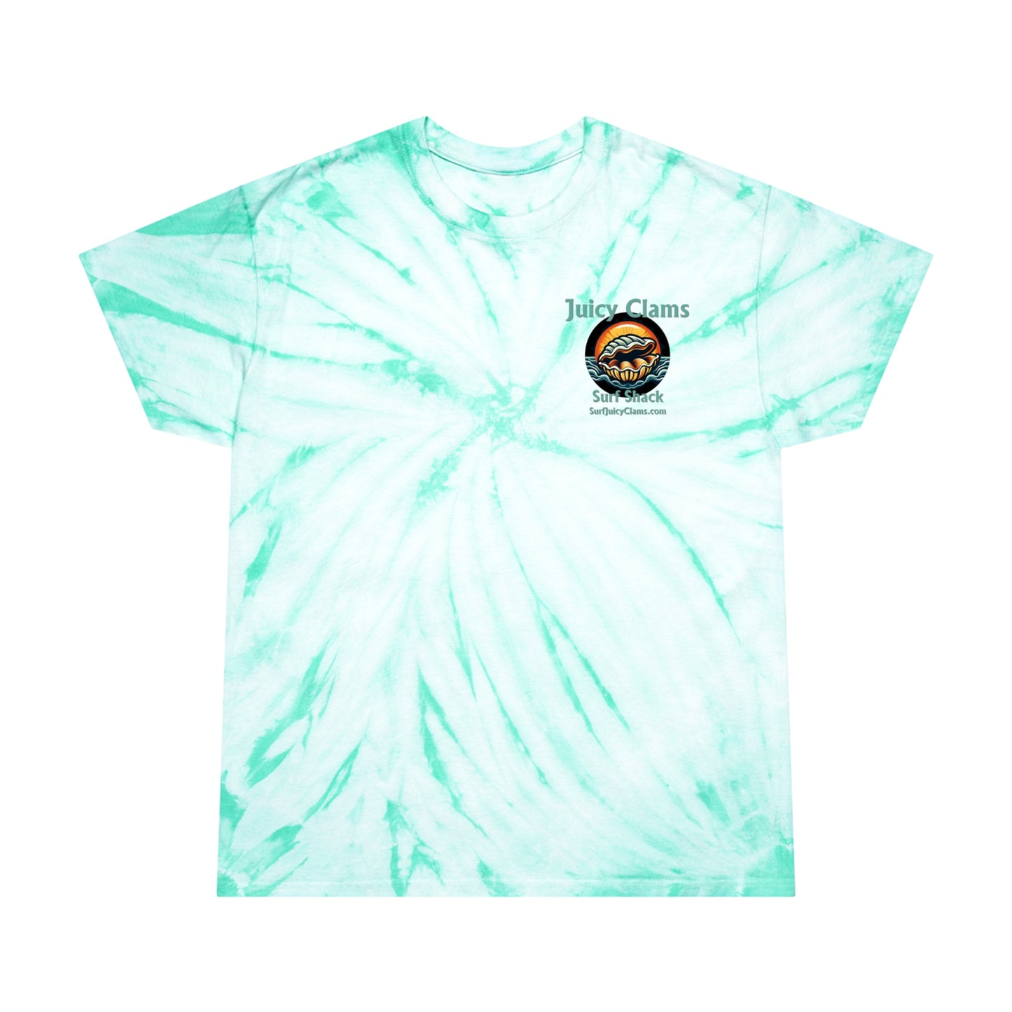 Juicy Clams Unisex Logo Cyclone Tie-Dye T-Shirt (A002)