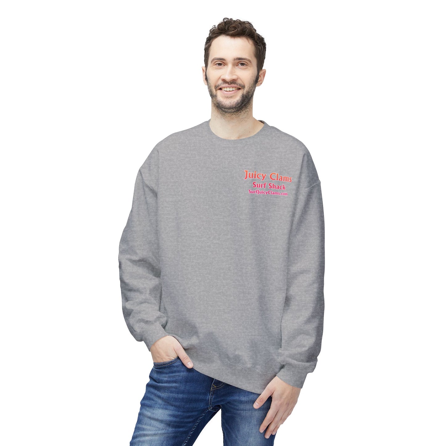 Juicy Clams Unisex Midweight Fleece Crewneck Sweatshirt (S004)