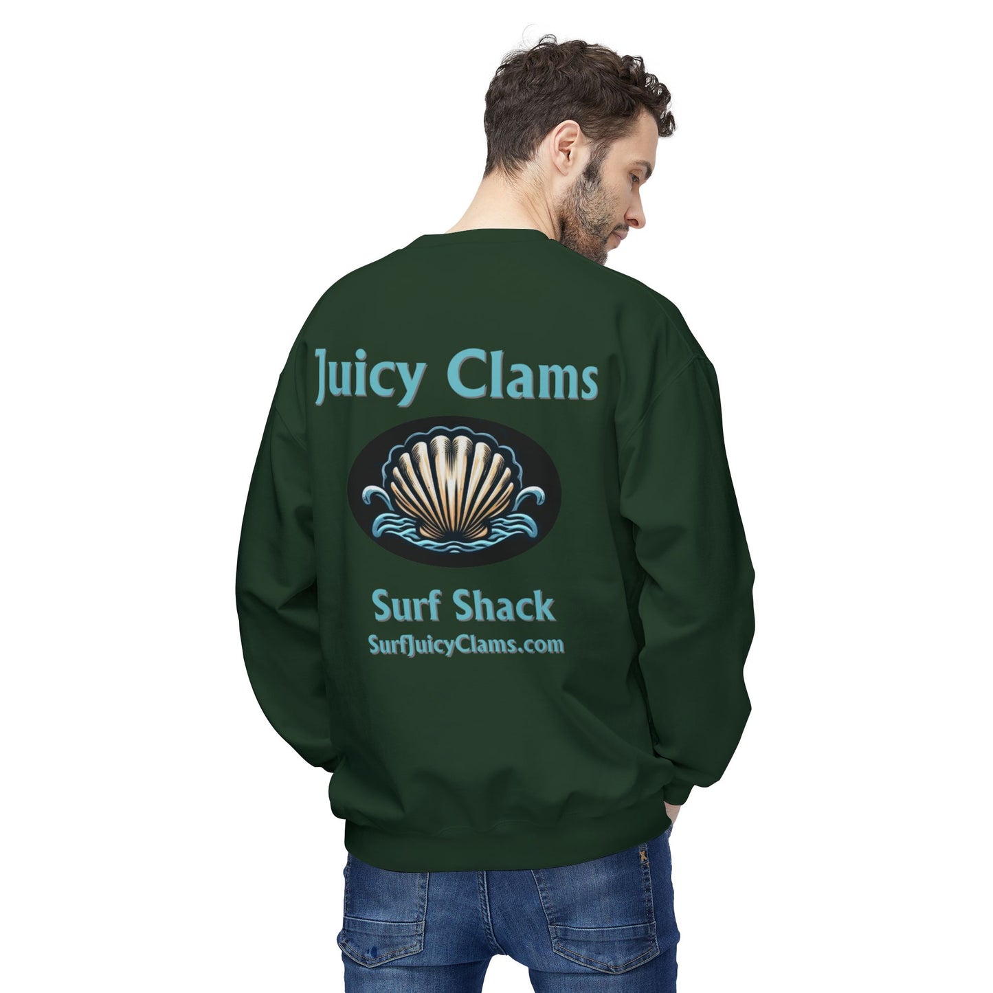 Juicy Clams Unisex Midweight Fleece Crewneck Sweatshirt (L003)