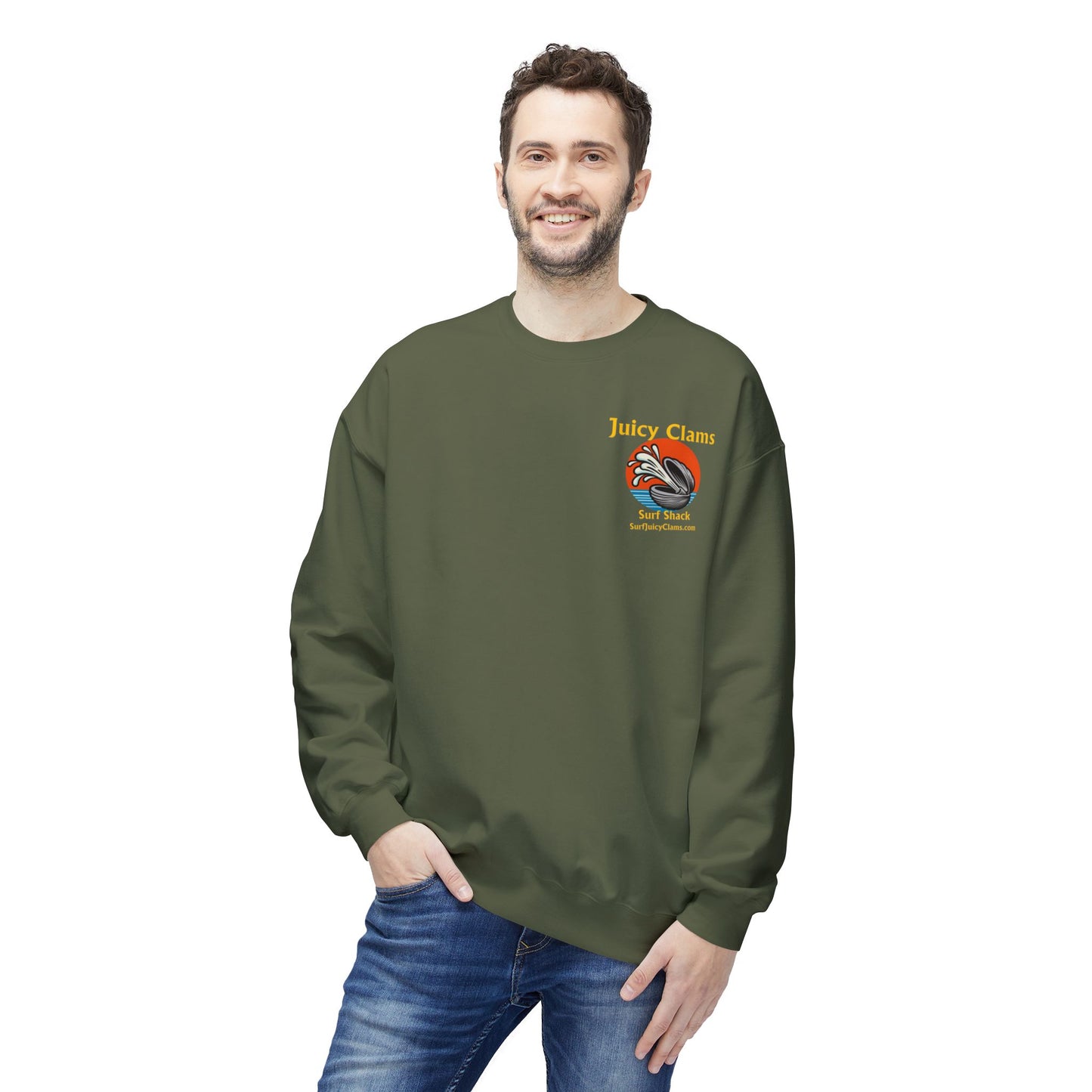 Juicy Clams Unisex Midweight Fleece Crewneck Sweatshirt (L005)