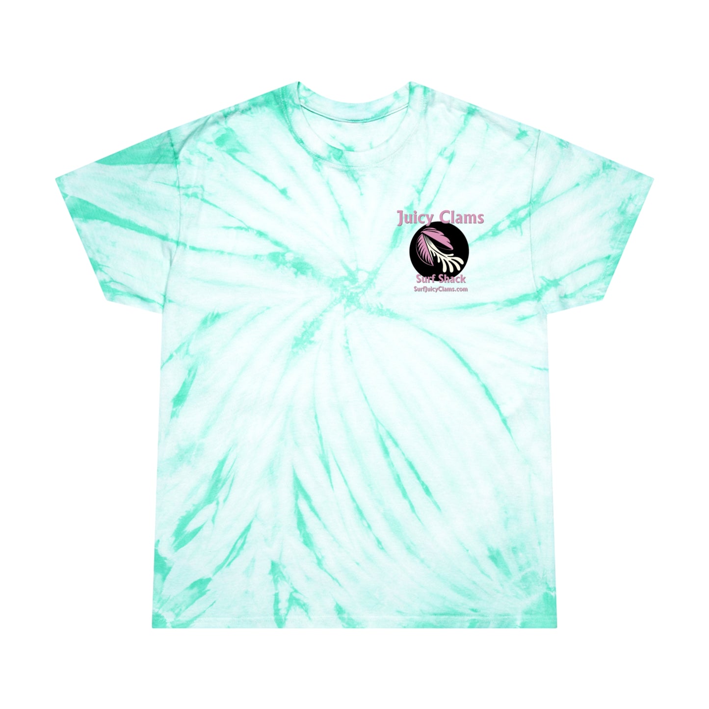 Juicy Clams Unisex Logo Cyclone Tie-Dye T-Shirt (A001)